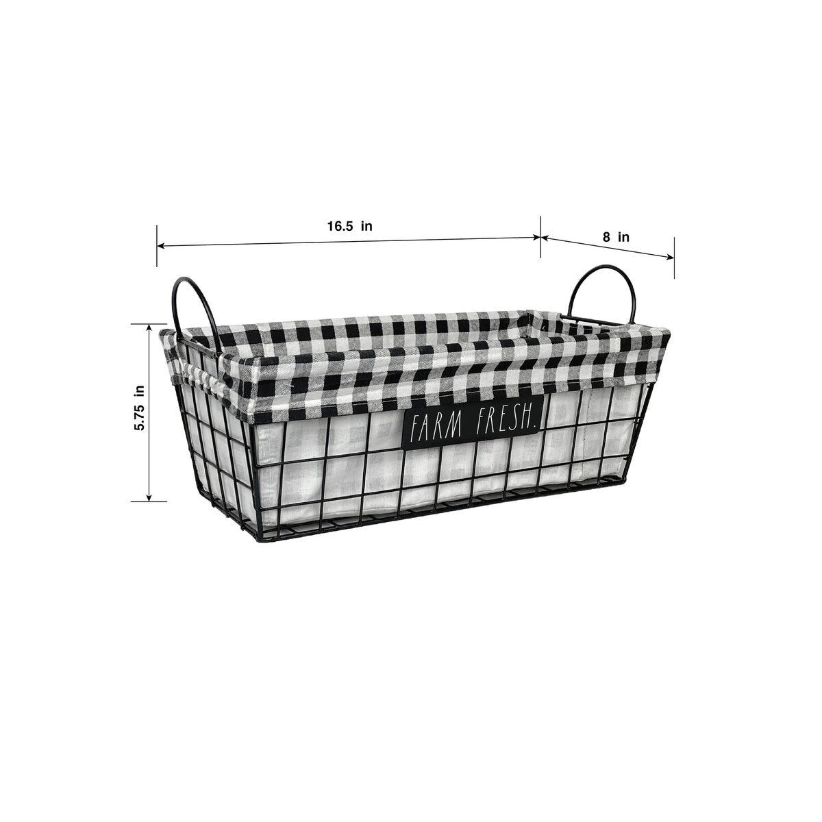 Rae Dunn Metal Lined Kitchen/Pantry Basket