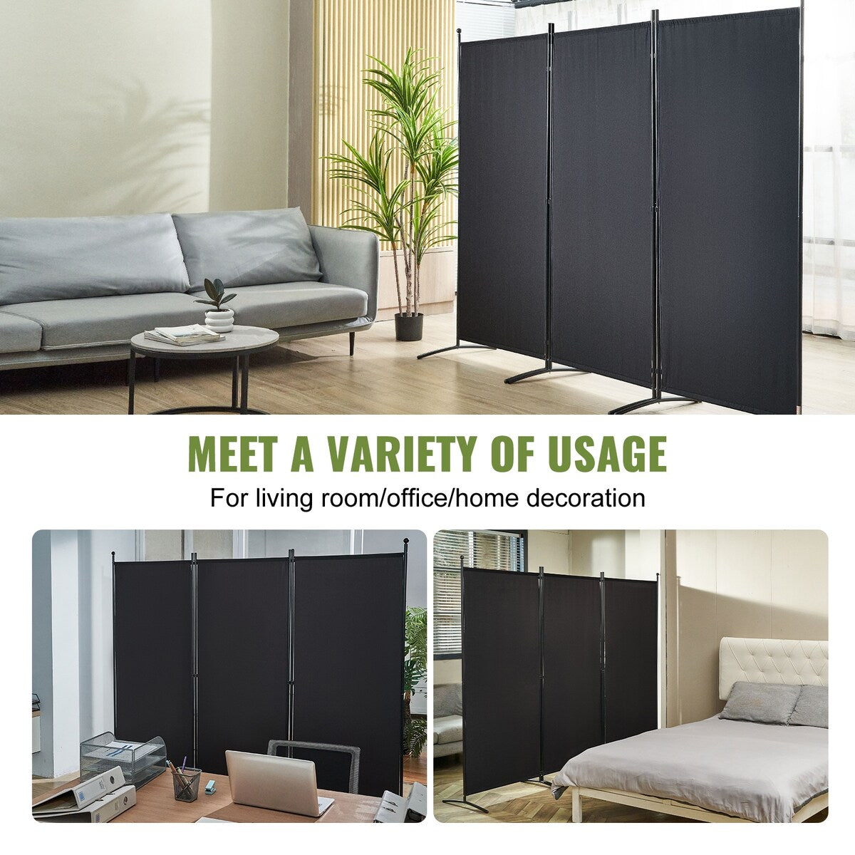 VEVOR Room Divider Folding Privacy Screens Divider Stand