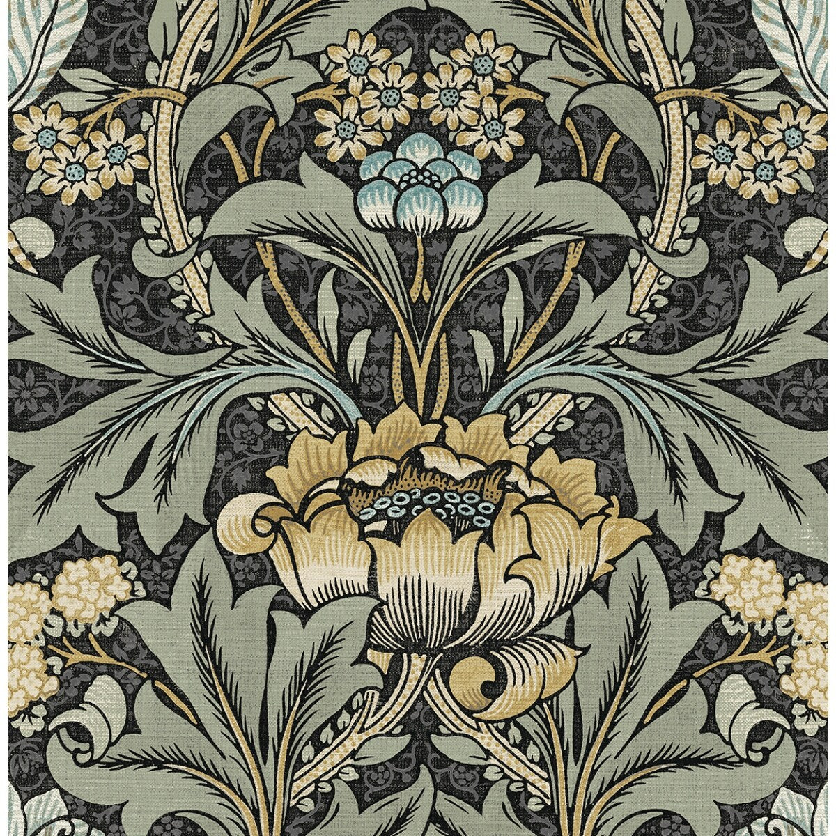 Seabrook Designs Acanthus Floral Prepasted Wallpaper