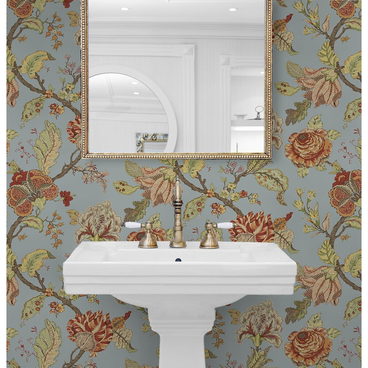 NextWall Kianna Jacobean Peel and Stick Wallpaper