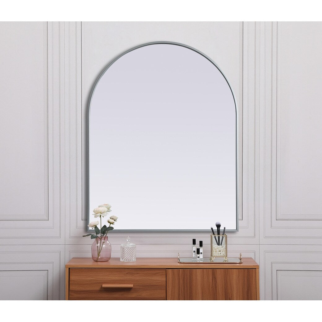 Indigo Home Metal Frame Arch Mirror 33x42 Inch