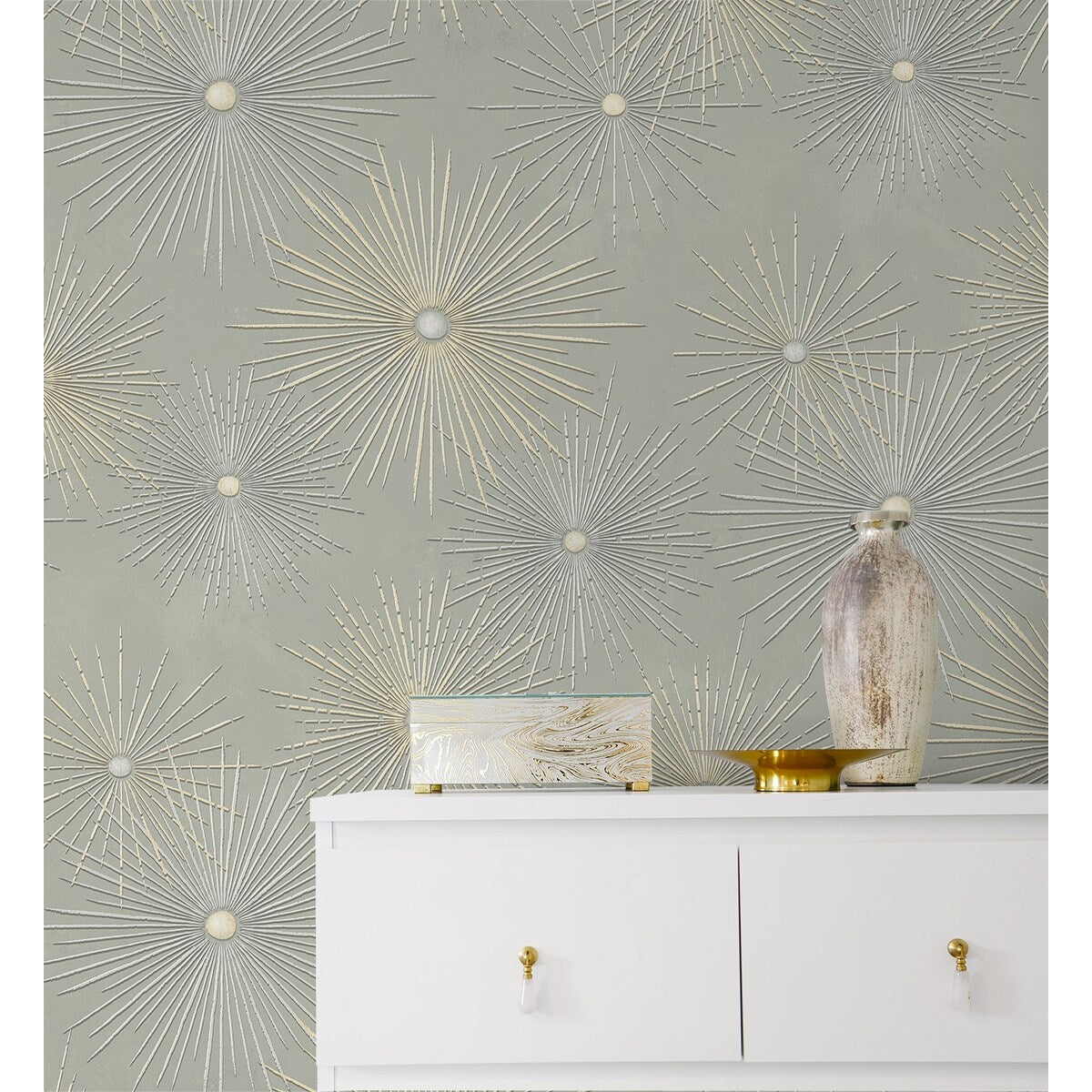 NextWall Starburst Geo Peel and Stick Wallpaper