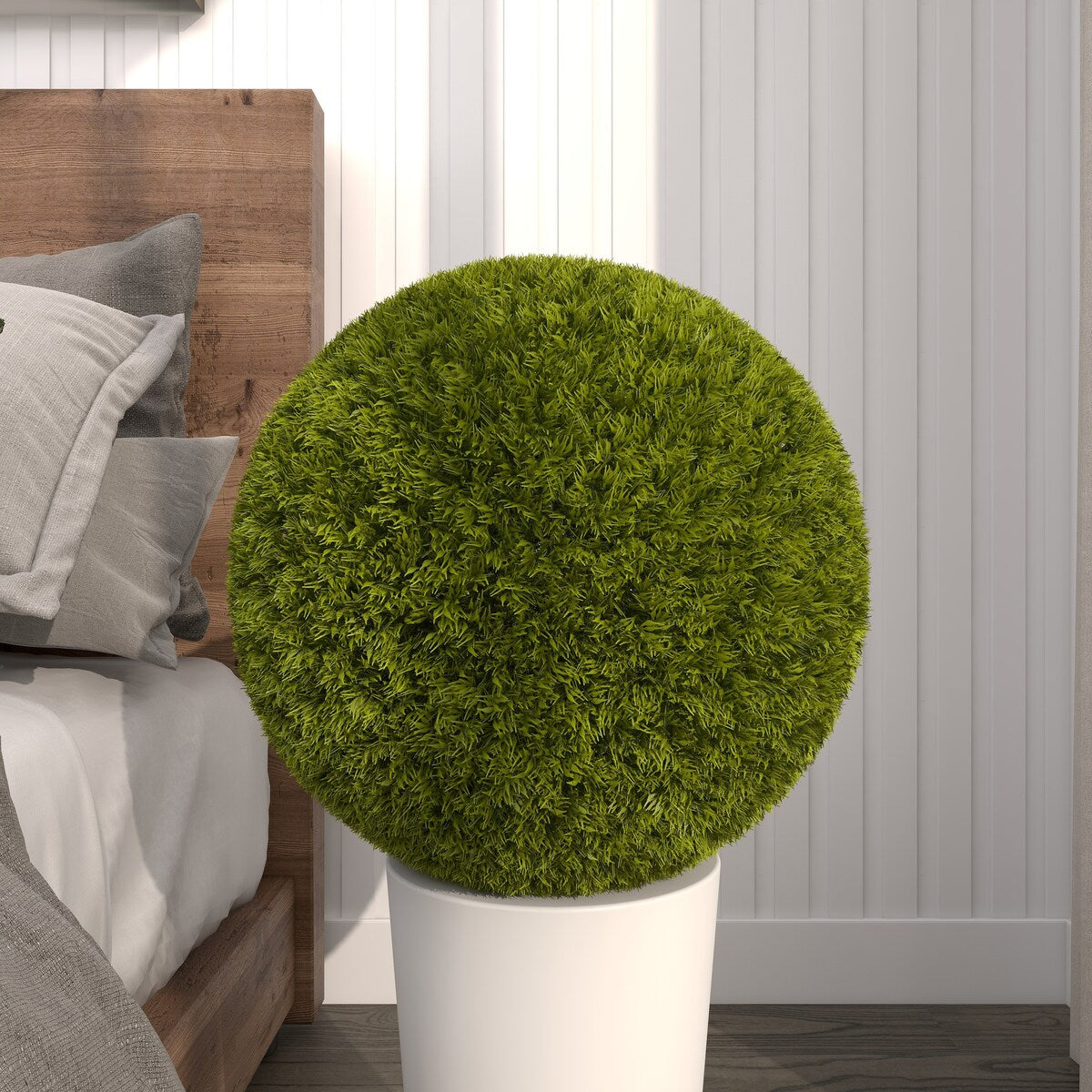 Faux Foliage Topiary Artificial Foliage Ball - Green - Roche River Decor