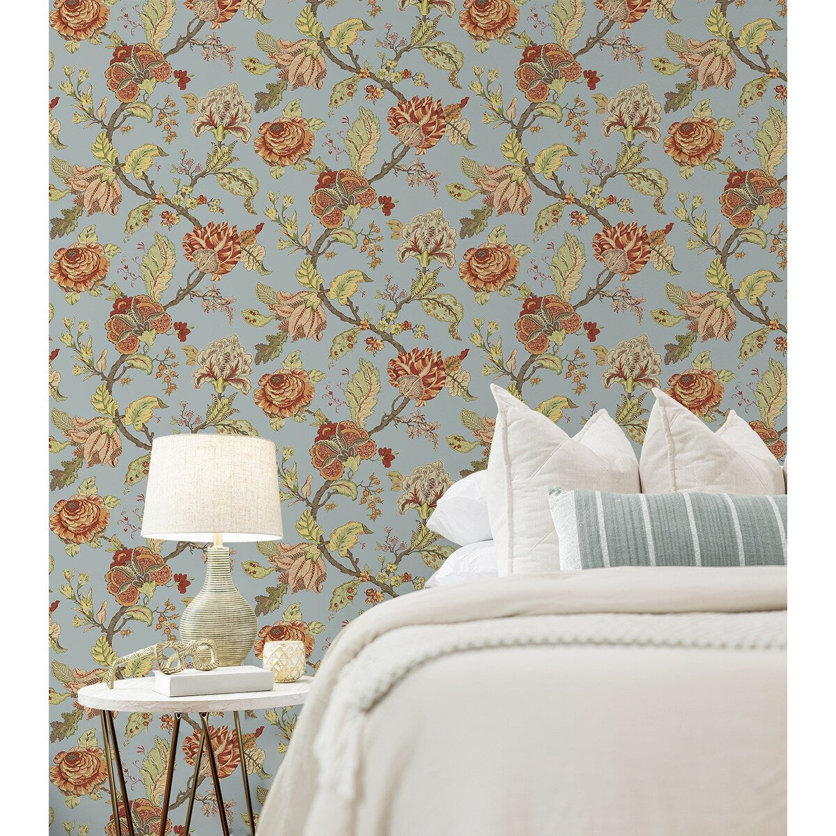 NextWall Kianna Jacobean Peel and Stick Wallpaper