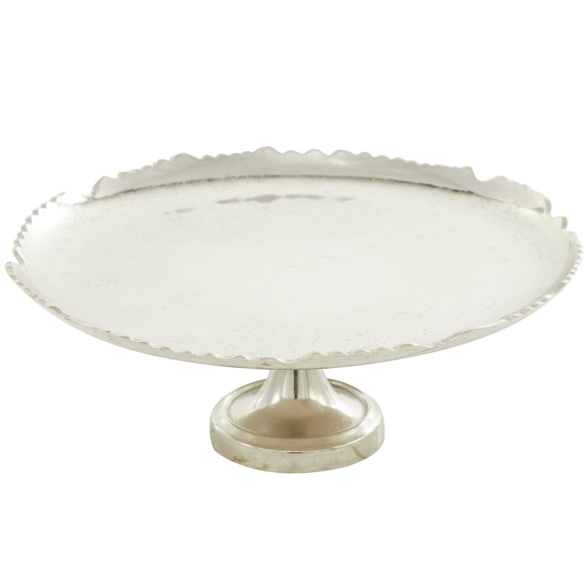 Aluminum Metal Cake Stand with Pedestal Base - Silver or Gold - CosmoLiving by Cosmopolitan