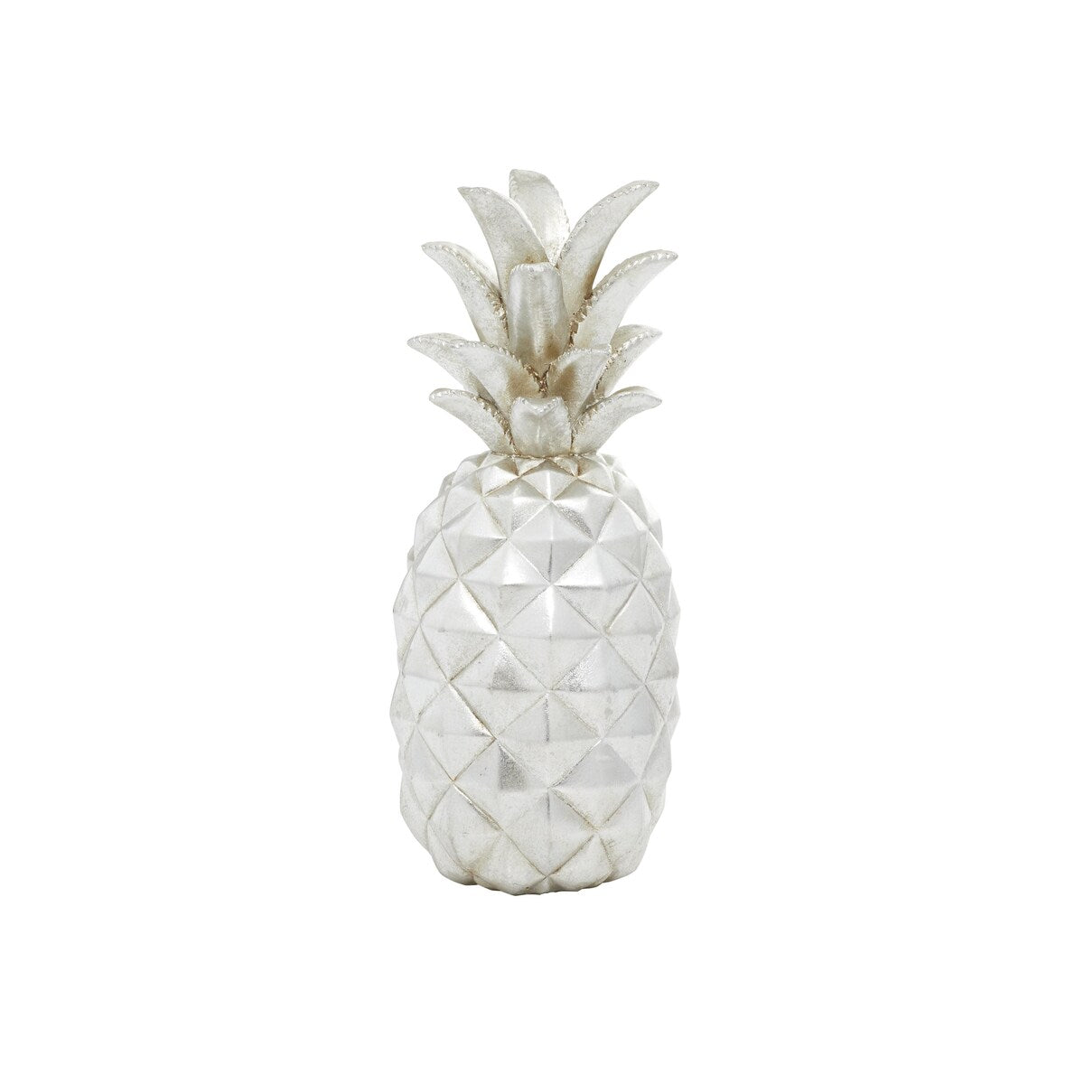 Polystone Fruit Pineapple Decorative Sculpture - Gold or Silver - Roche River Decor