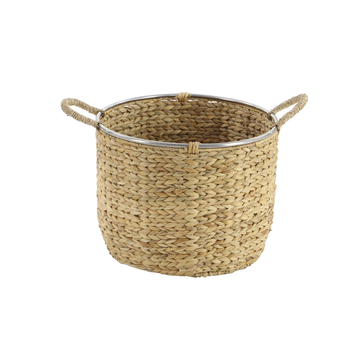 Seagrass Handmade Decorative and Functional Storage Basket with Handles - Set of 2 Light Brown - Roche River Decor