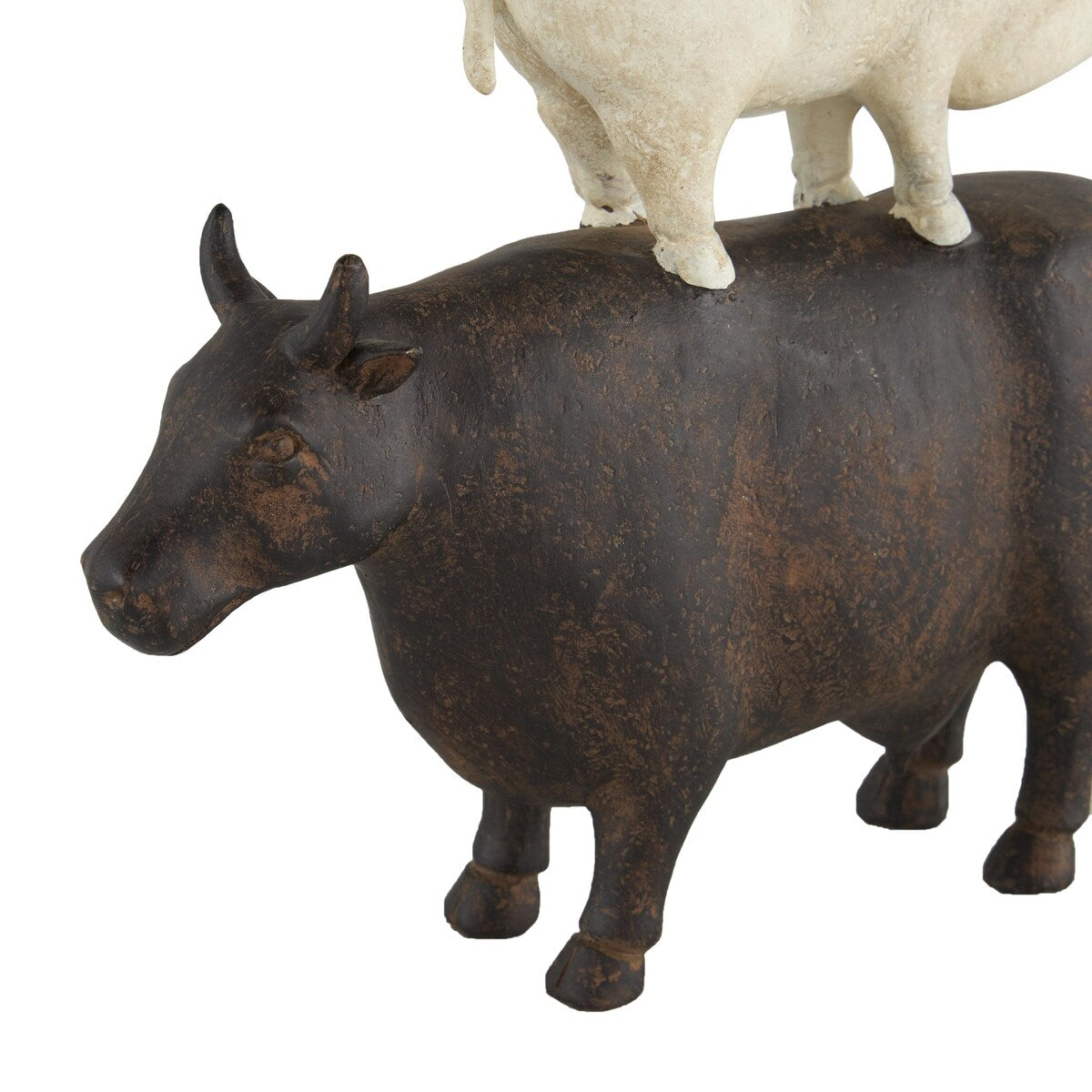 Polystone Farm Animals Stacked Decorative Sculpture - Brown - Roche River Decor