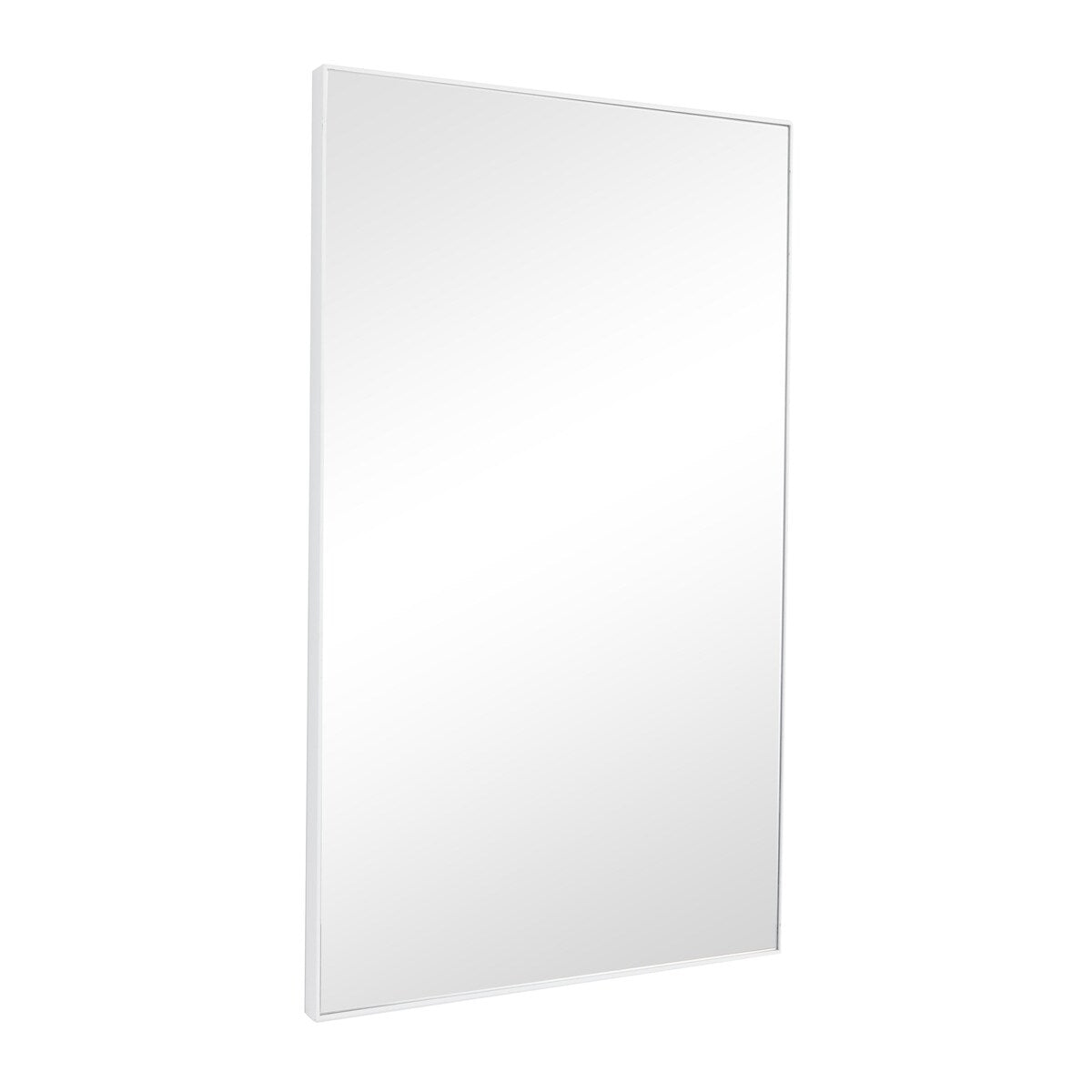 Wood Room Wall Mirror with Thin Minimalistic Frame - Black, White or Gold - Roche River Decor