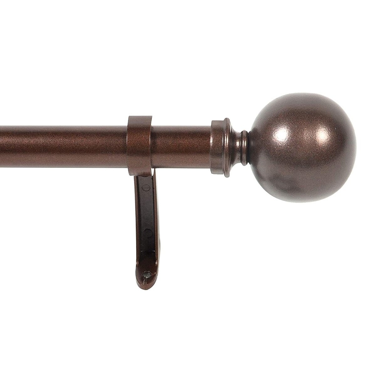 Deco window 1 Inch Adjustable Curtain Rod for Windows & Doors Curtains with Ball Finials & Brackets Set