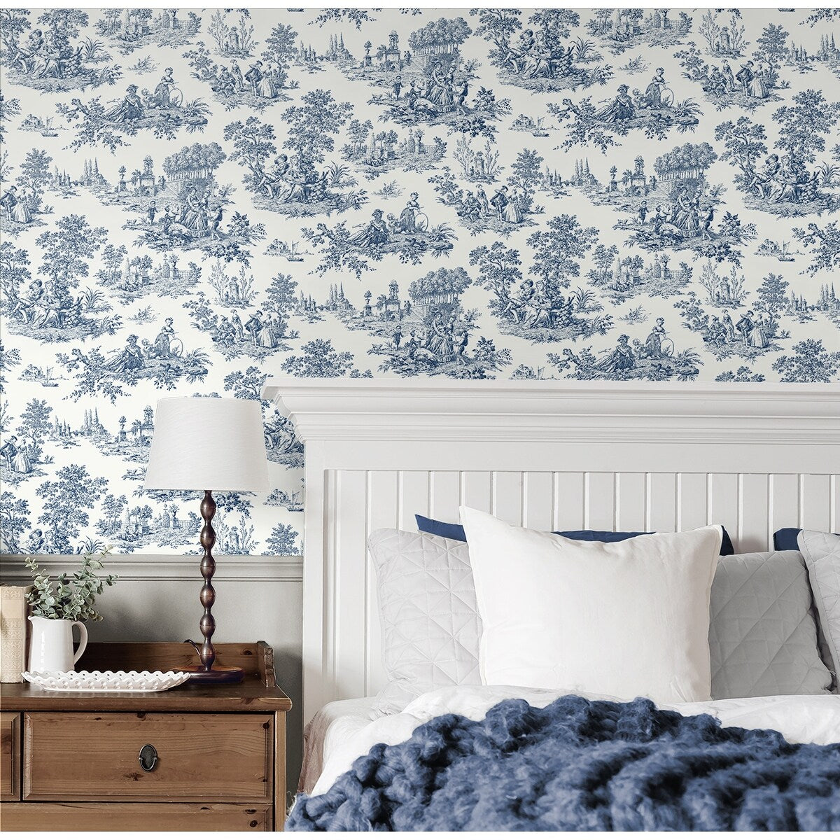 NextWall Chateau Toile Peel and Stick Wallpaper