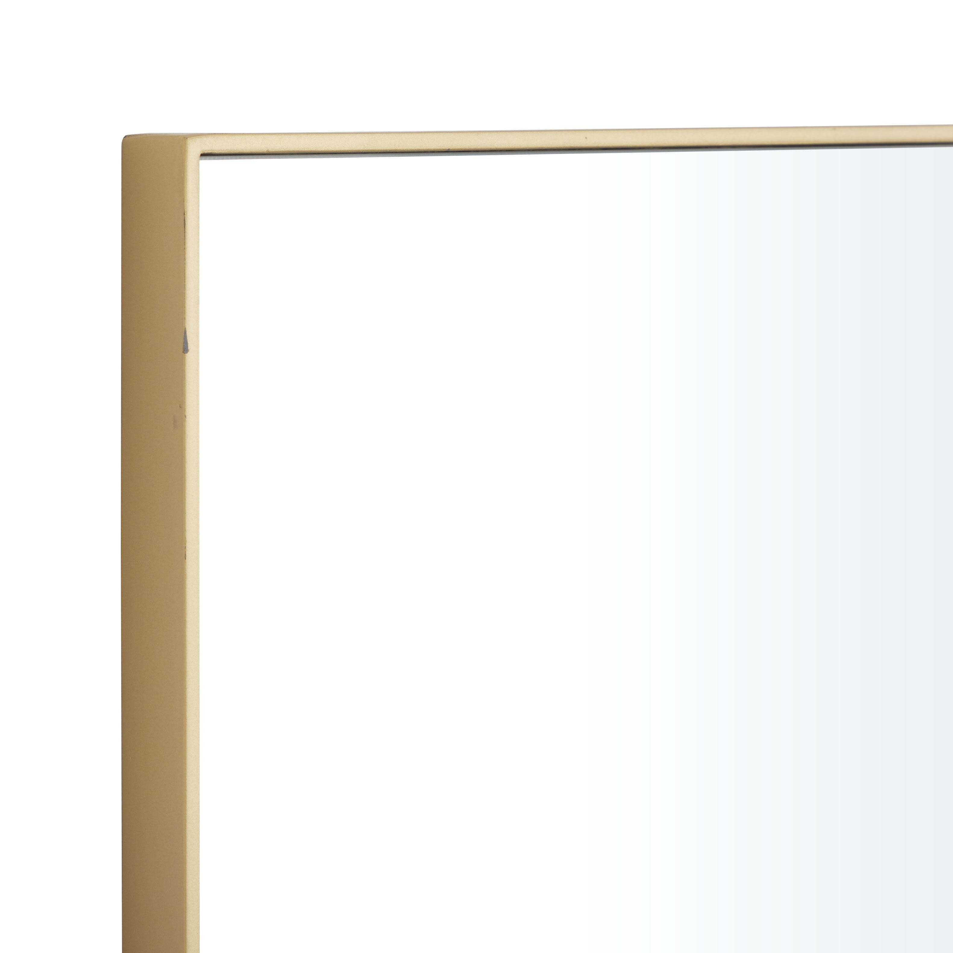 Wood Room Wall Mirror with Thin Minimalistic Frame - Black, White or Gold - Roche River Decor