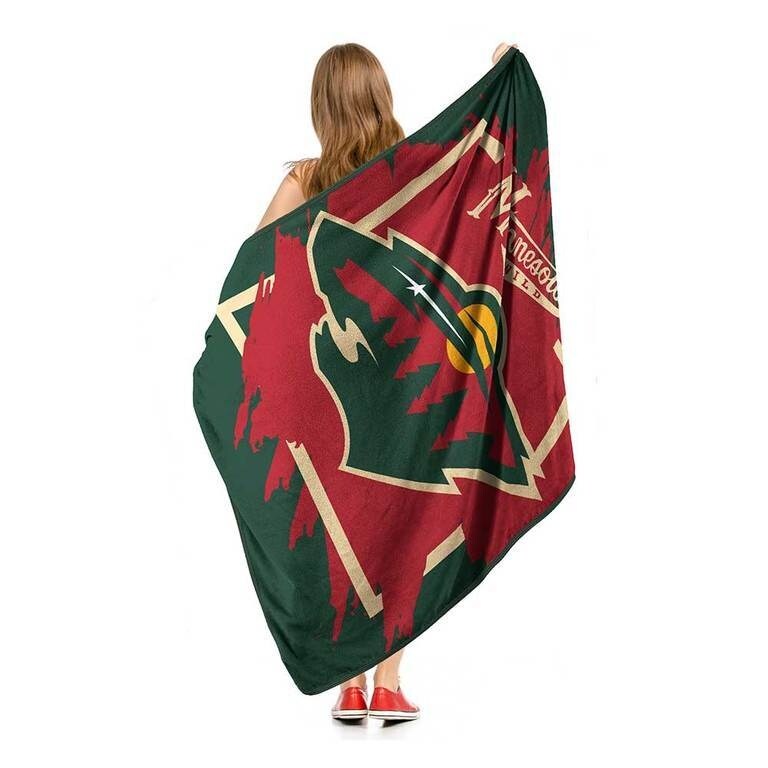 NHL Minnesota Wild Dimensional Micro Raschel Throw Blanket