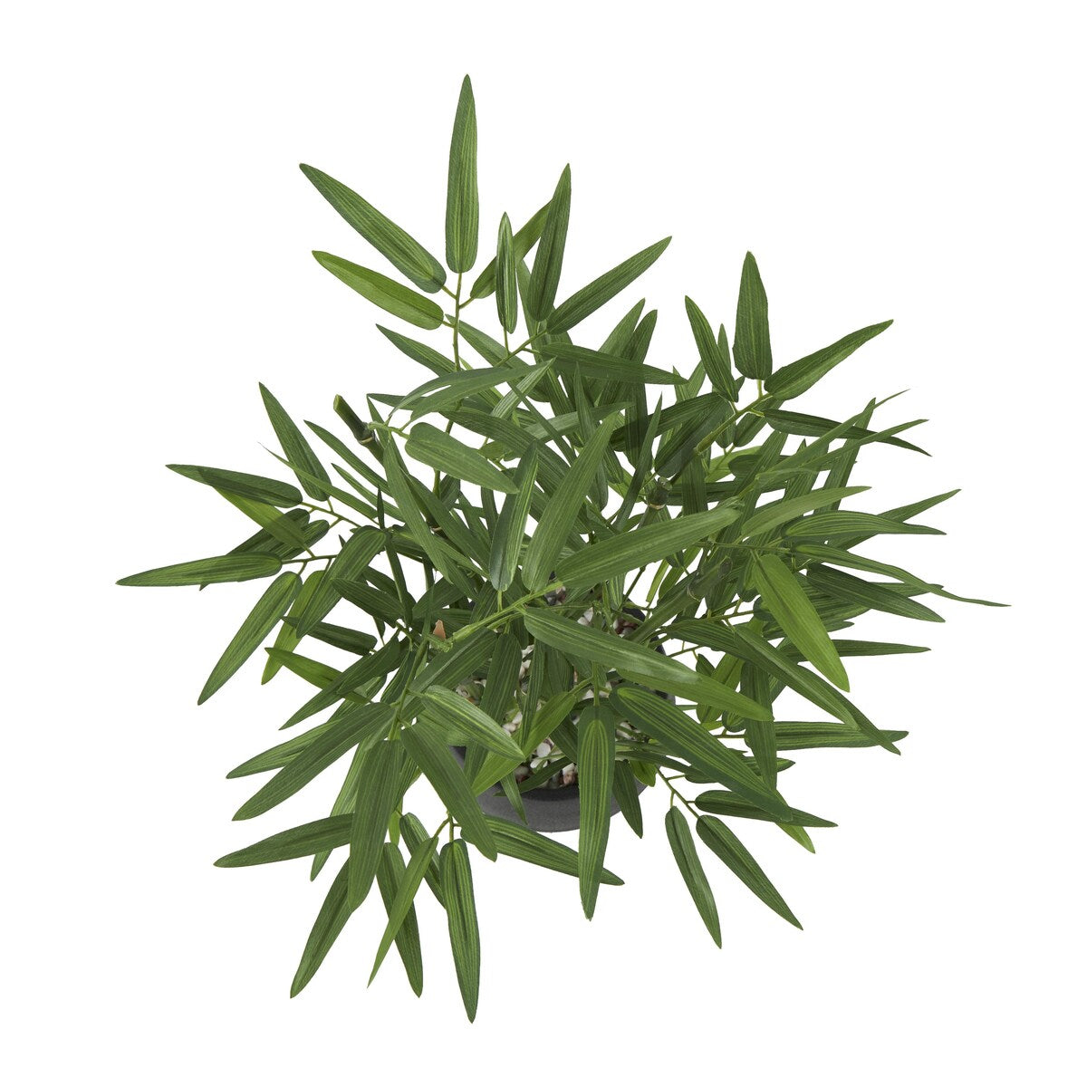 Faux Foliage Artificial Plant with Black Plastic Pot - Green - Roche River Decor