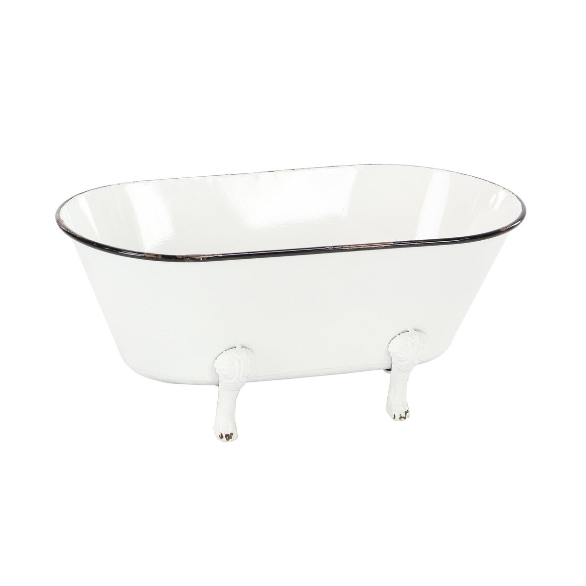 Metal Bathtub Indoor Outdoor Planter - White - Roche River Decor