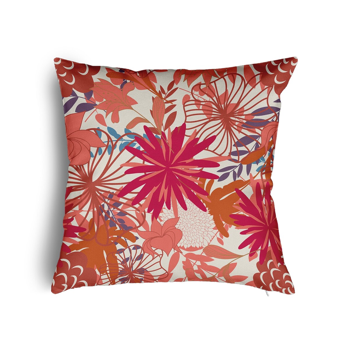 Jumble Floral Fall Accent Pillow with Removable Insert