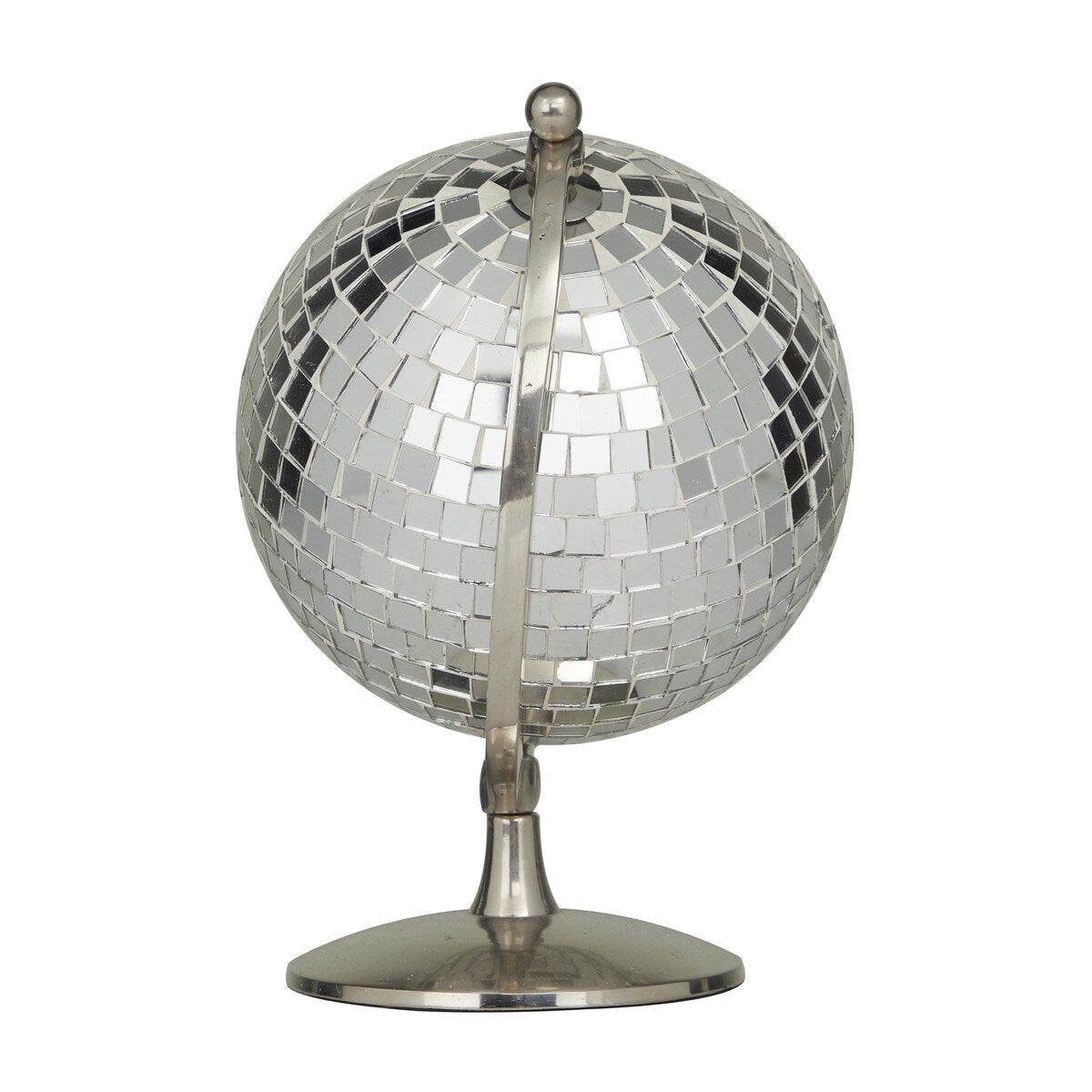 Stainless Steel Metal Disco Ball Style Globe - Silver or Gold - The Novogratz