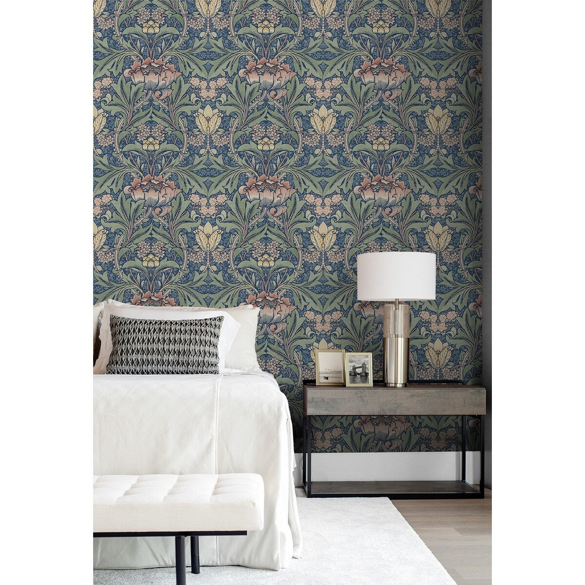 Seabrook Designs Acanthus Floral Prepasted Wallpaper