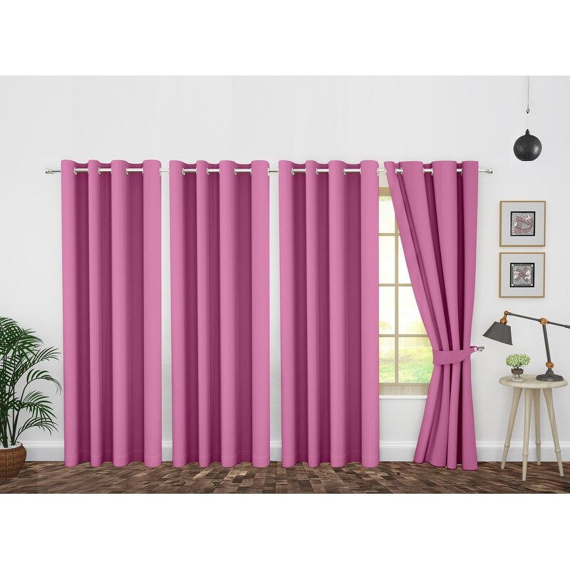 Polyester Insulated Blackout Curtains by Ample Decor- 4 Panels