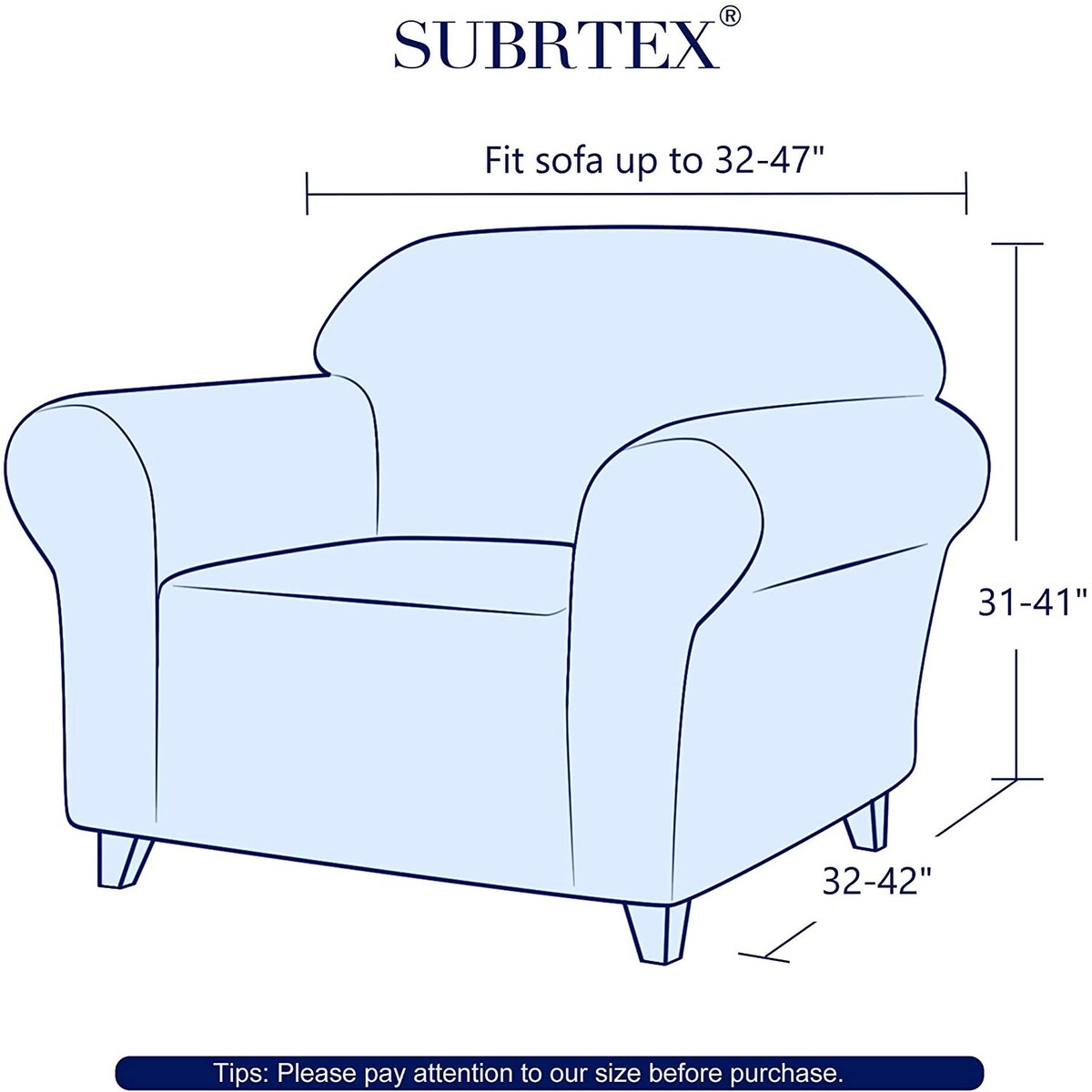 Subrtex 1 Piece Armchair Slipcover Stretch Spandex Furniture Protector