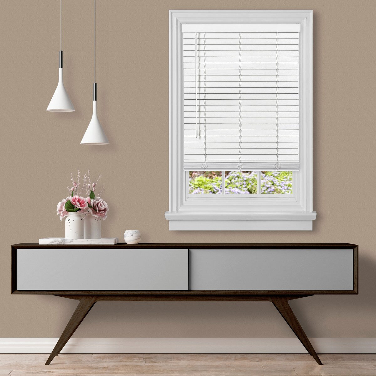 Cordless GII Madera Falsa 2 Faux Wood Blind