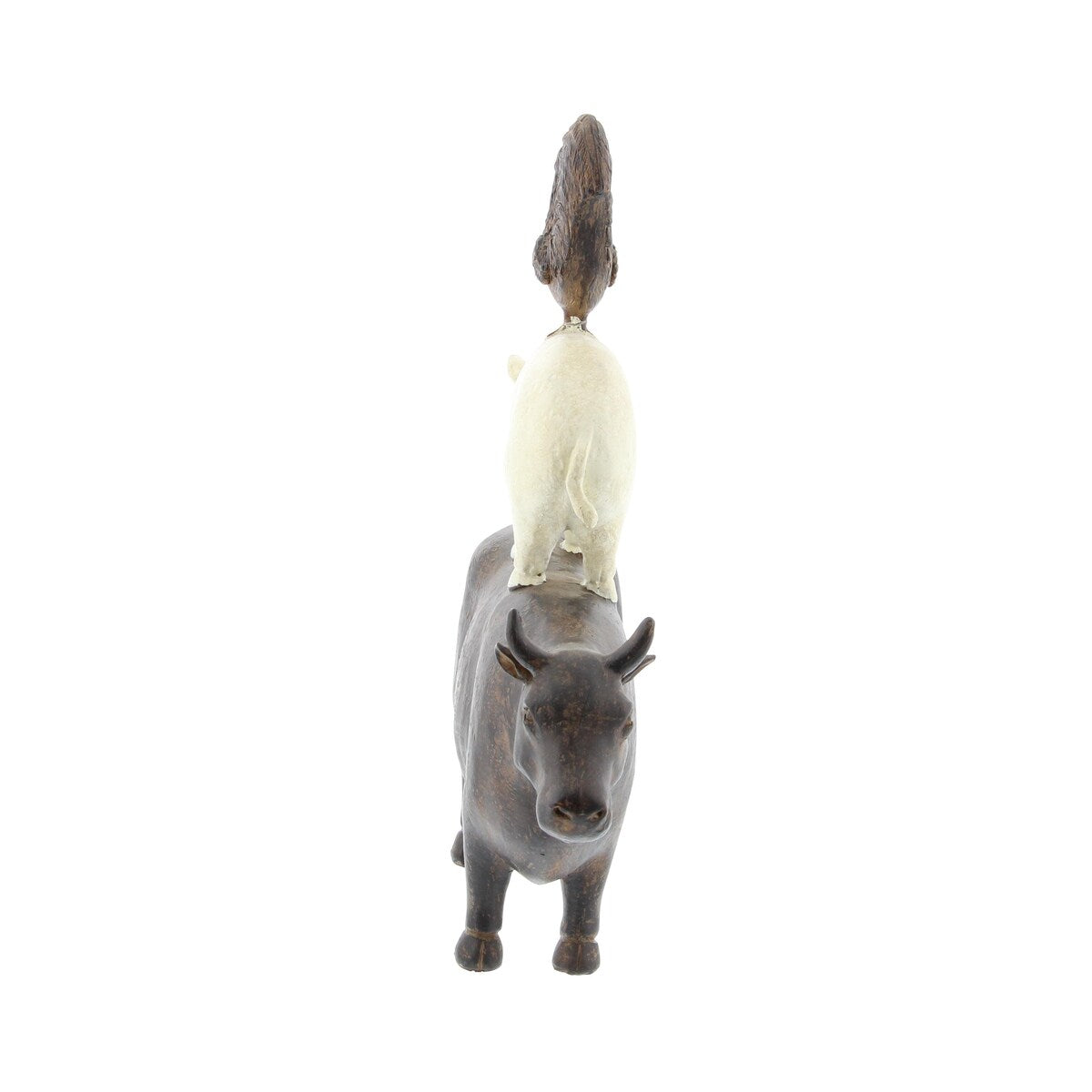 Polystone Farm Animals Stacked Decorative Sculpture - Brown - Roche River Decor