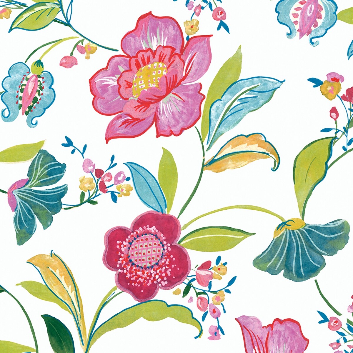 NextWall Painterly Floral Peel and Stick Wallpaper