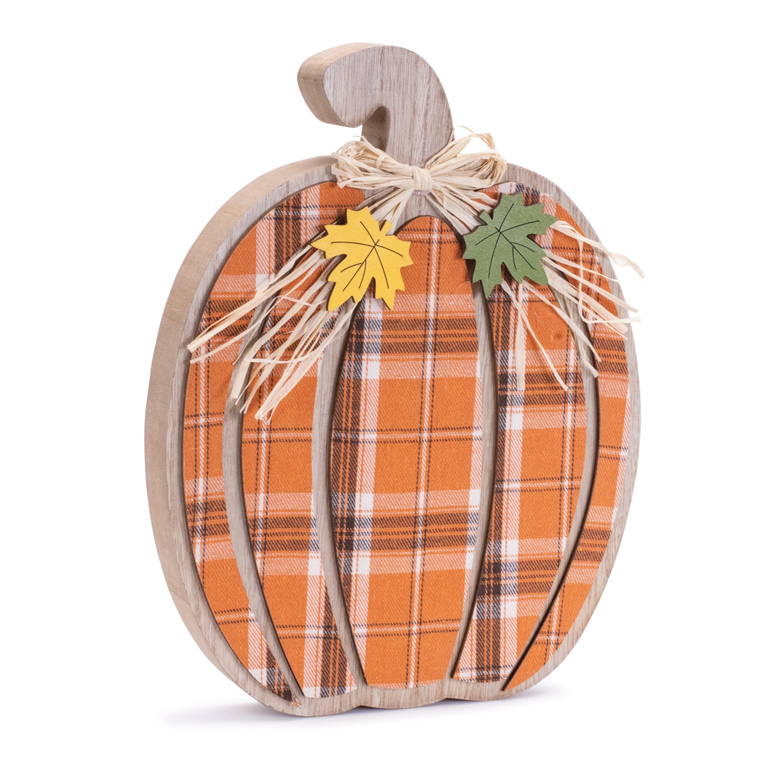 Harvest Plaid Pumpkin Décor (Set of 2)