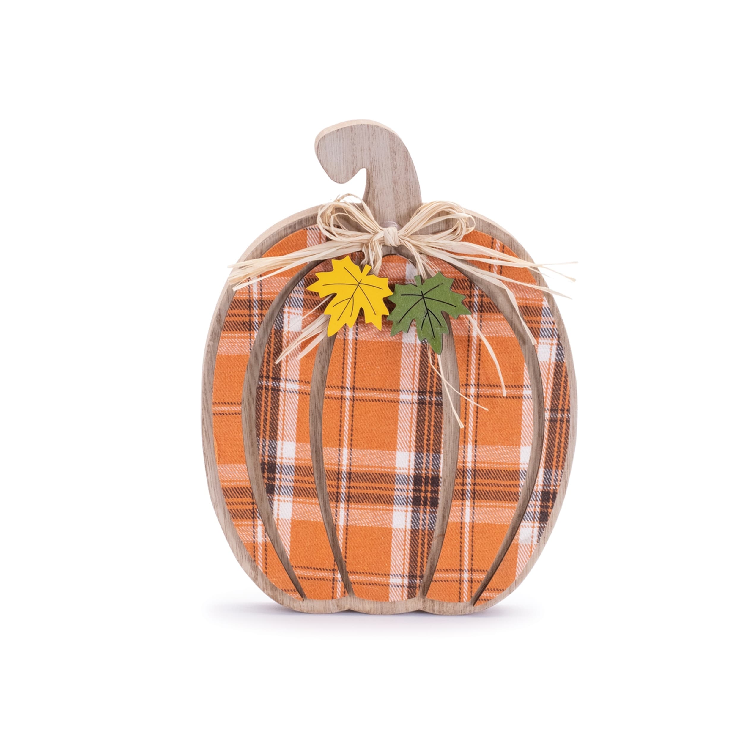 Harvest Plaid Pumpkin Décor (Set of 2)