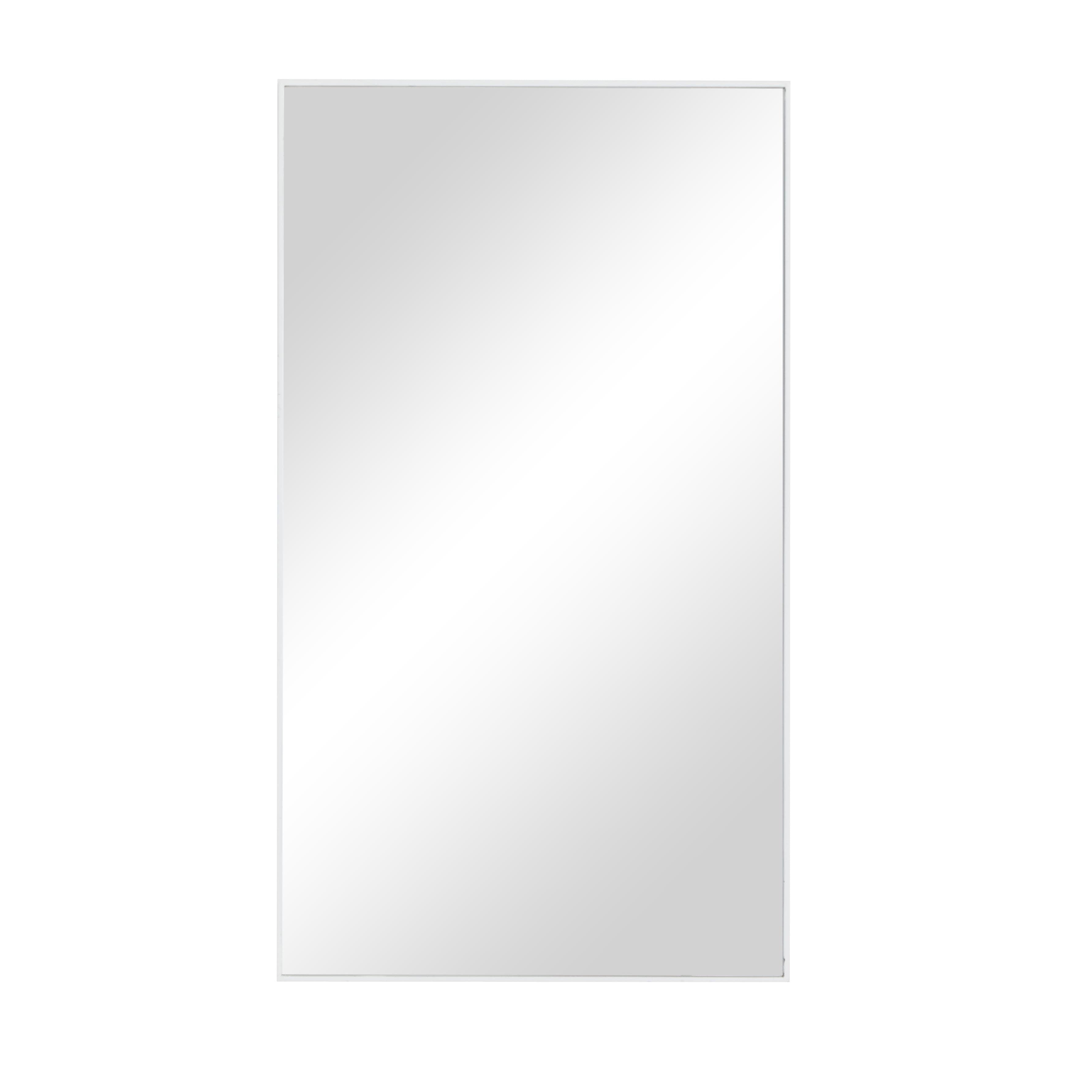 Wood Room Wall Mirror with Thin Minimalistic Frame - Black, White or Gold - Roche River Decor