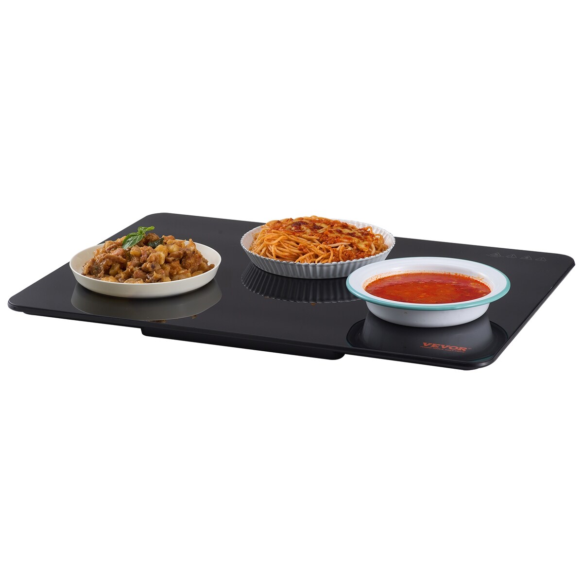 VEVOR 16.5x11 16.5x23.6 18.9x10.2 Inch Electric Tray 35-100℃ Temp Control Dinner Catering Parties Black