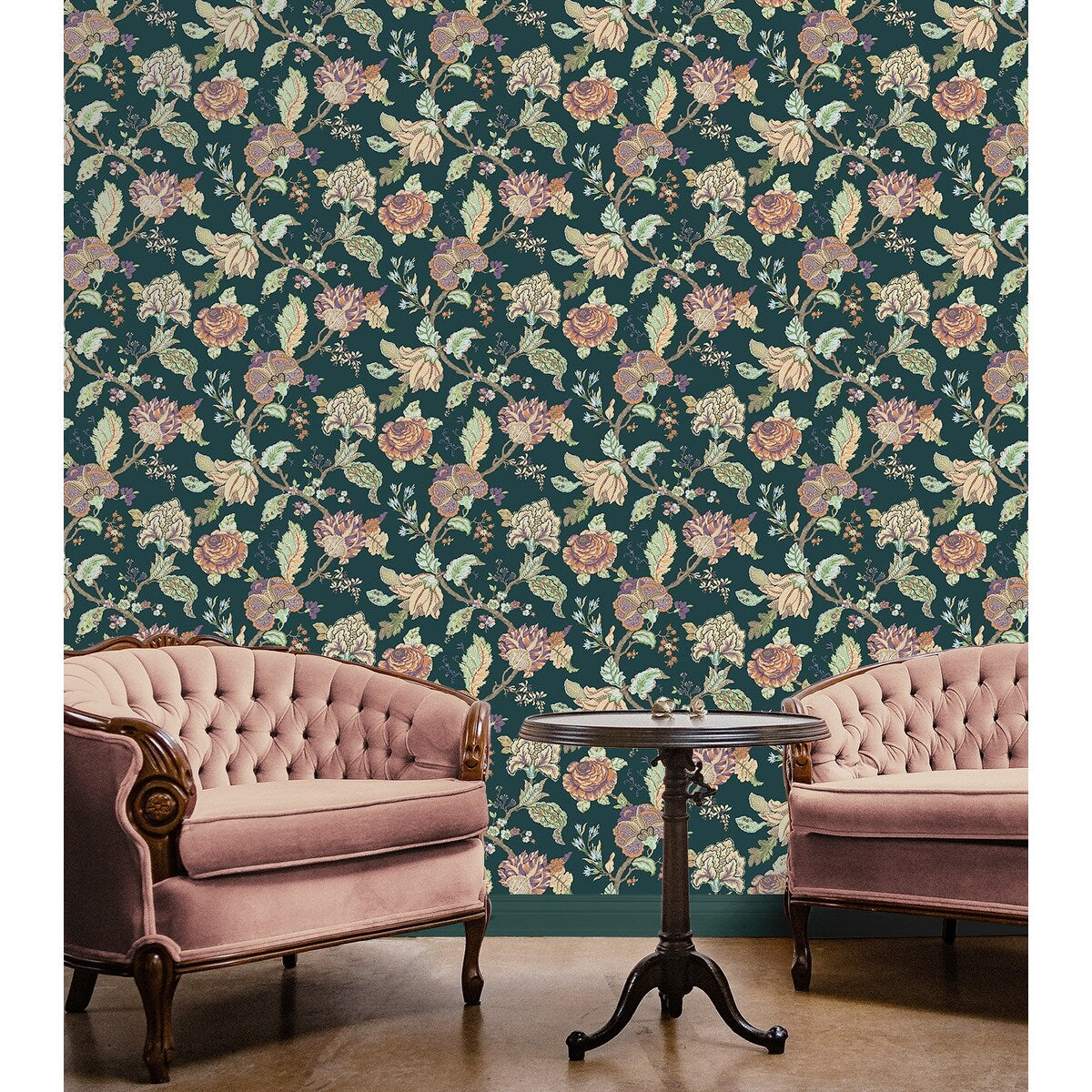 NextWall Kianna Jacobean Peel and Stick Wallpaper