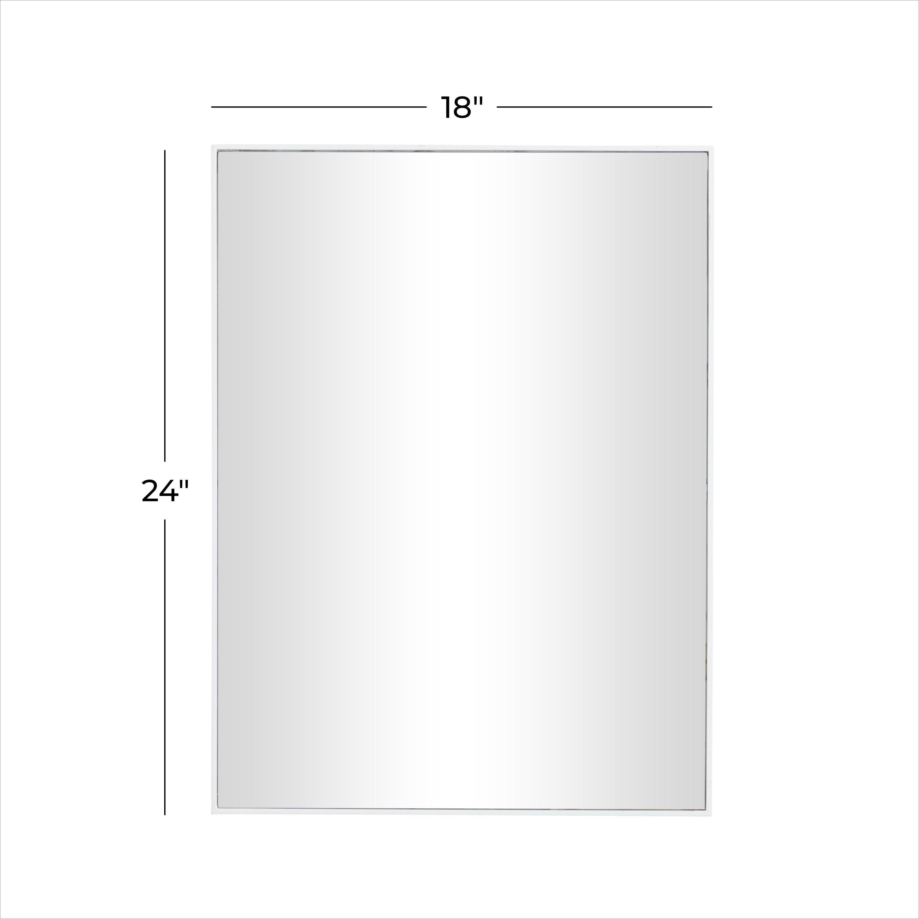 Wood Room Wall Mirror with Thin Minimalistic Frame - Black, White or Gold - Roche River Decor