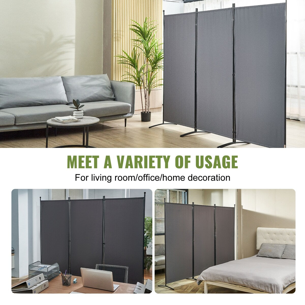 VEVOR Room Divider Folding Privacy Screens Divider Stand