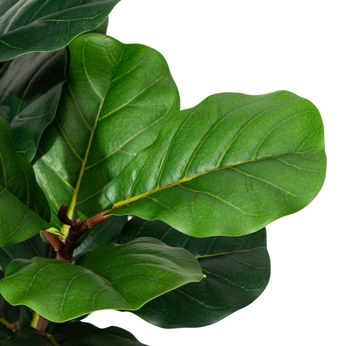 Glitzhome 3.5ft 41.25H Potted Real Touch Fiddle Leaf Fig Faux Tree - 23.5D x 41.25H