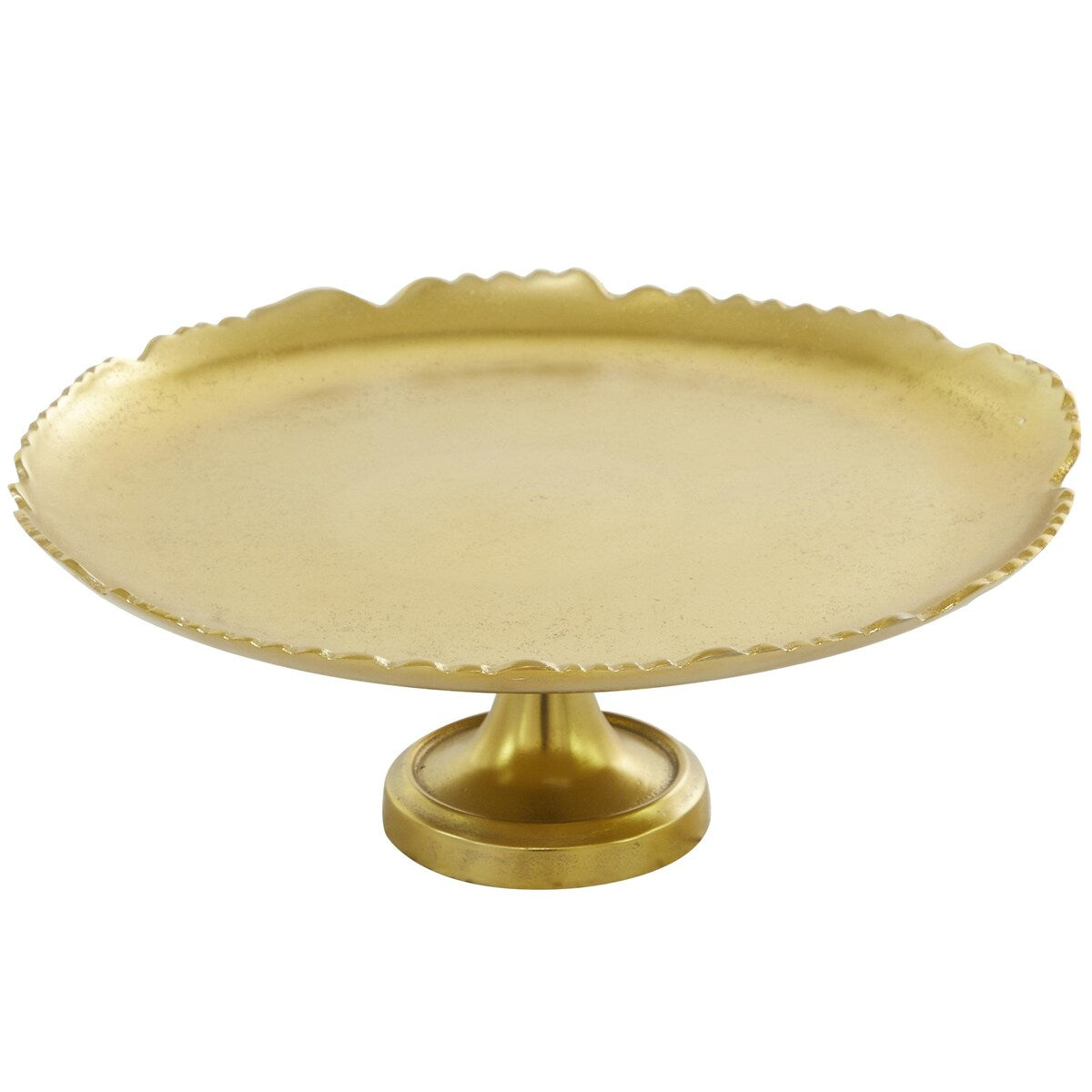 Aluminum Metal Cake Stand with Pedestal Base - Silver or Gold - CosmoLiving by Cosmopolitan