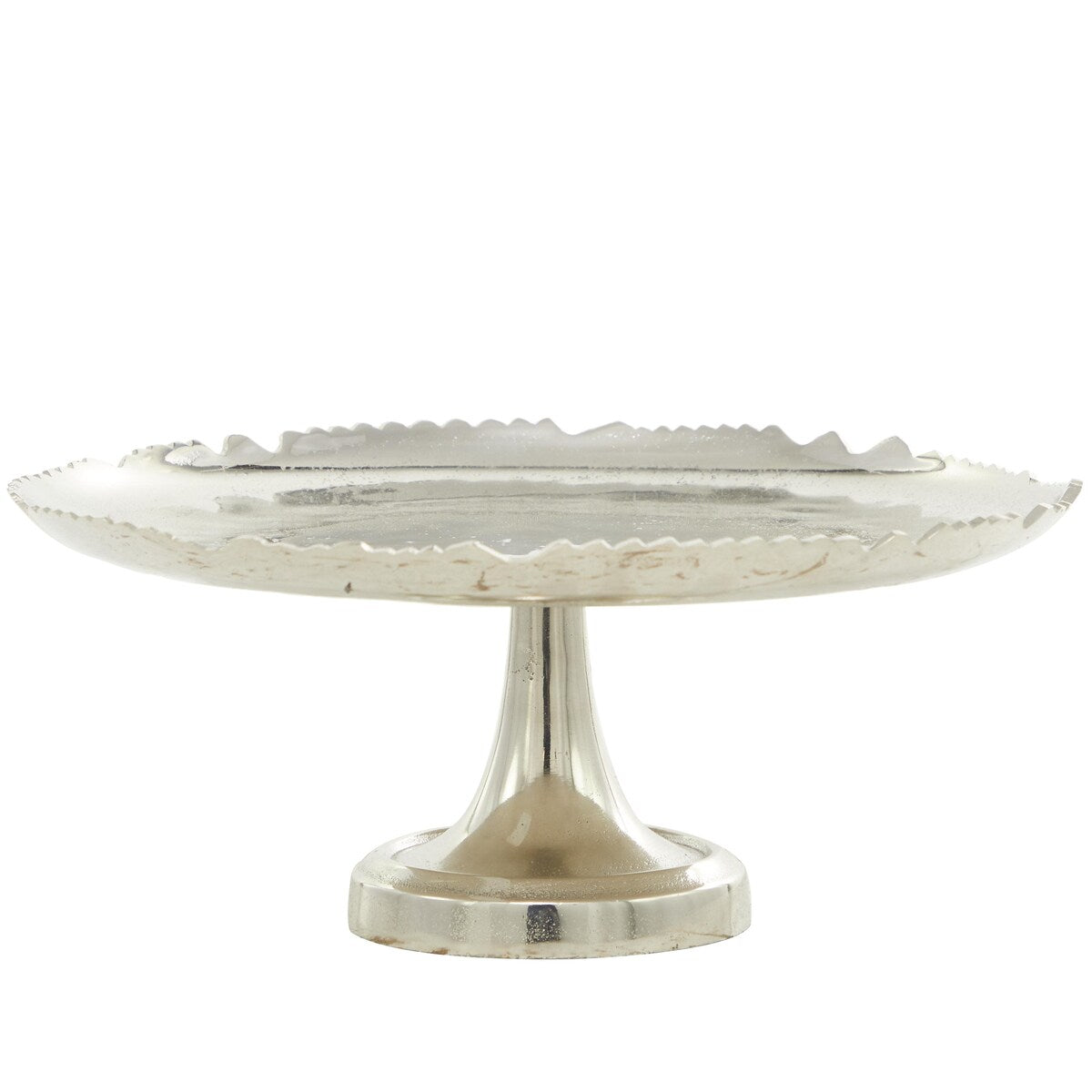 Aluminum Metal Cake Stand with Pedestal Base - Silver or Gold - CosmoLiving by Cosmopolitan