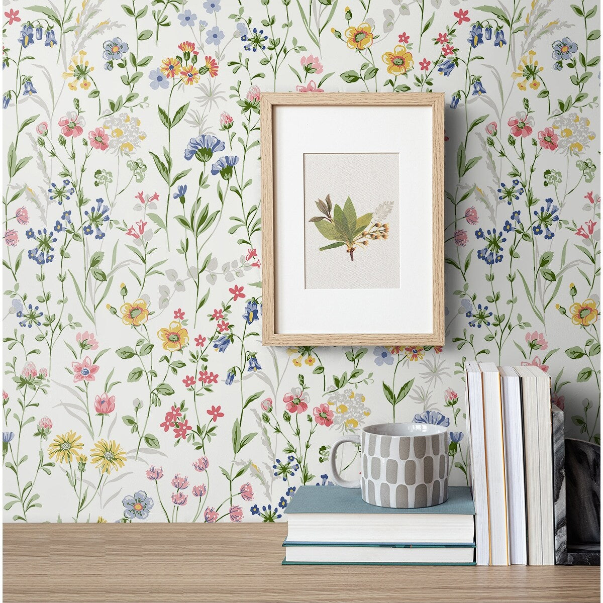 NextWall Wildflowers Peel and Stick Wallpaper