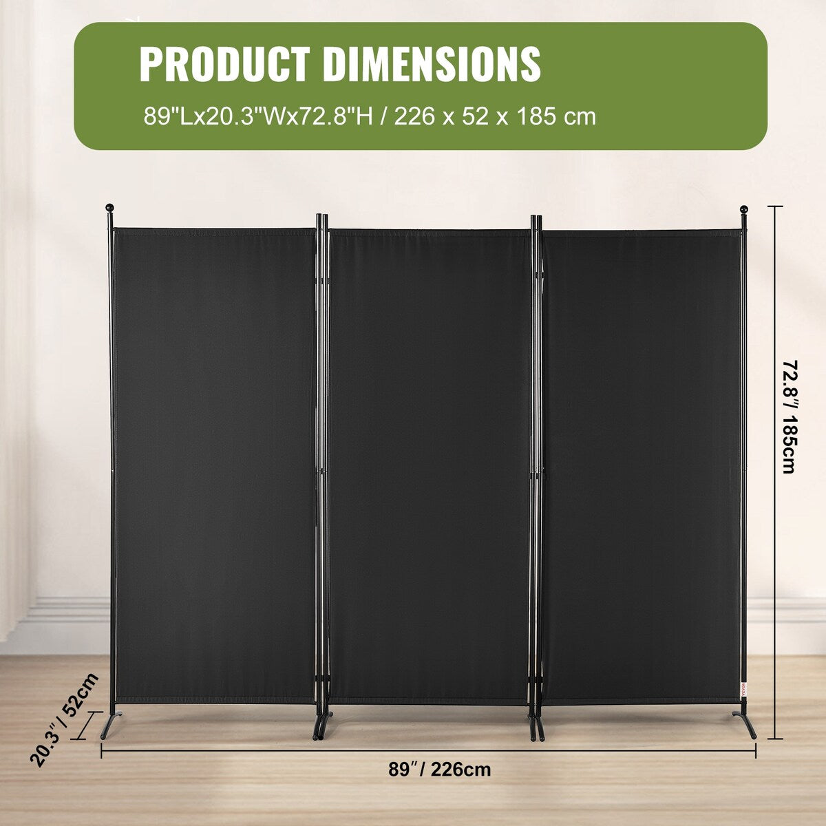 VEVOR Room Divider Folding Privacy Screens Divider Stand