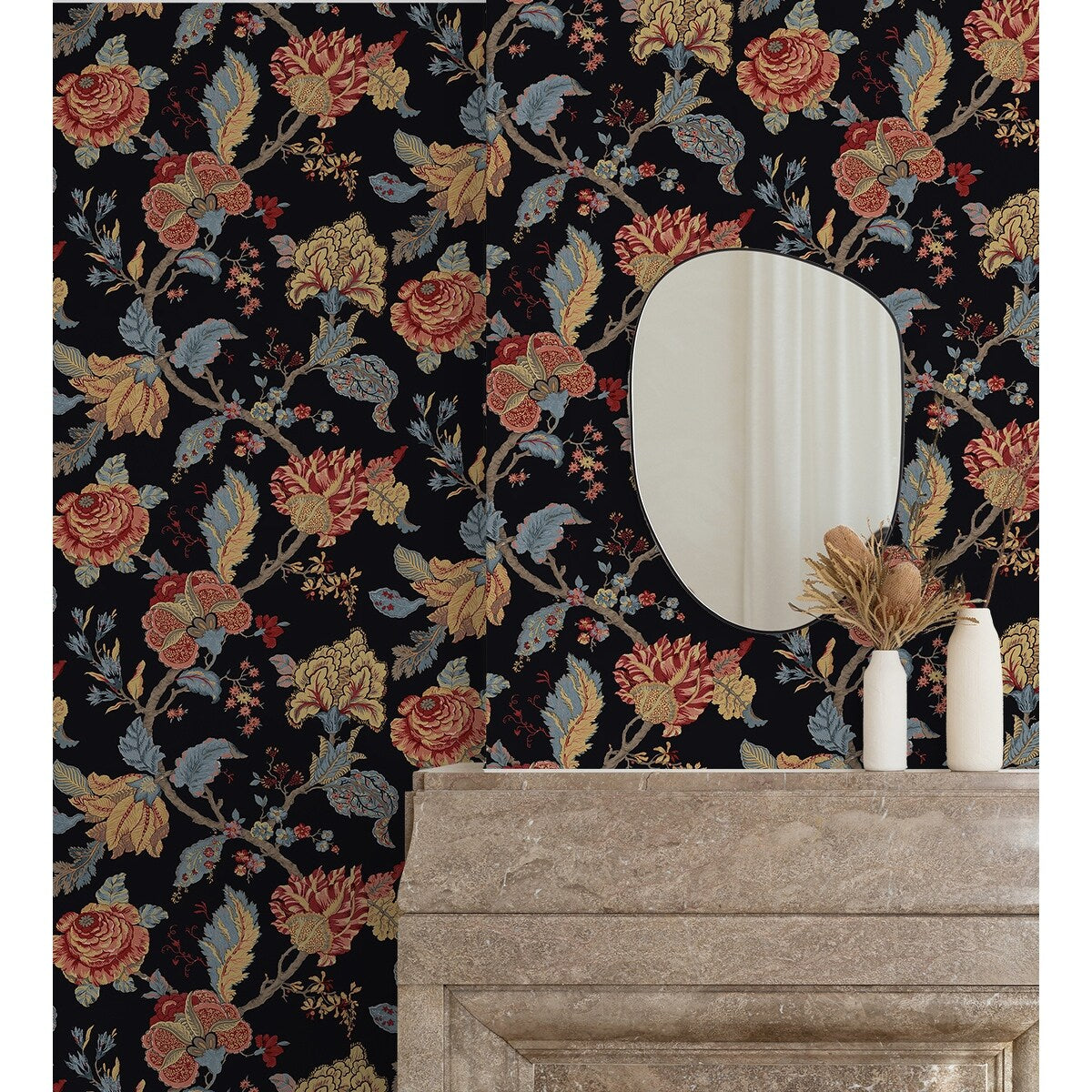 NextWall Kianna Jacobean Peel and Stick Wallpaper