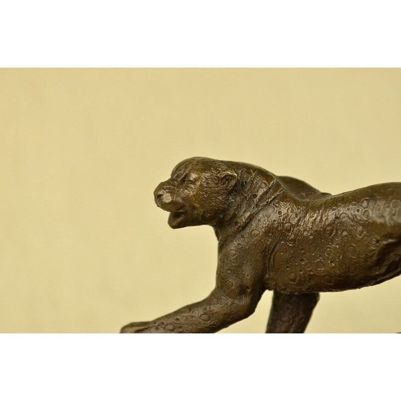 Statue Sculpture Cheetah Wildlife Art Deco Style Art Nouveau Style Bronze Decor