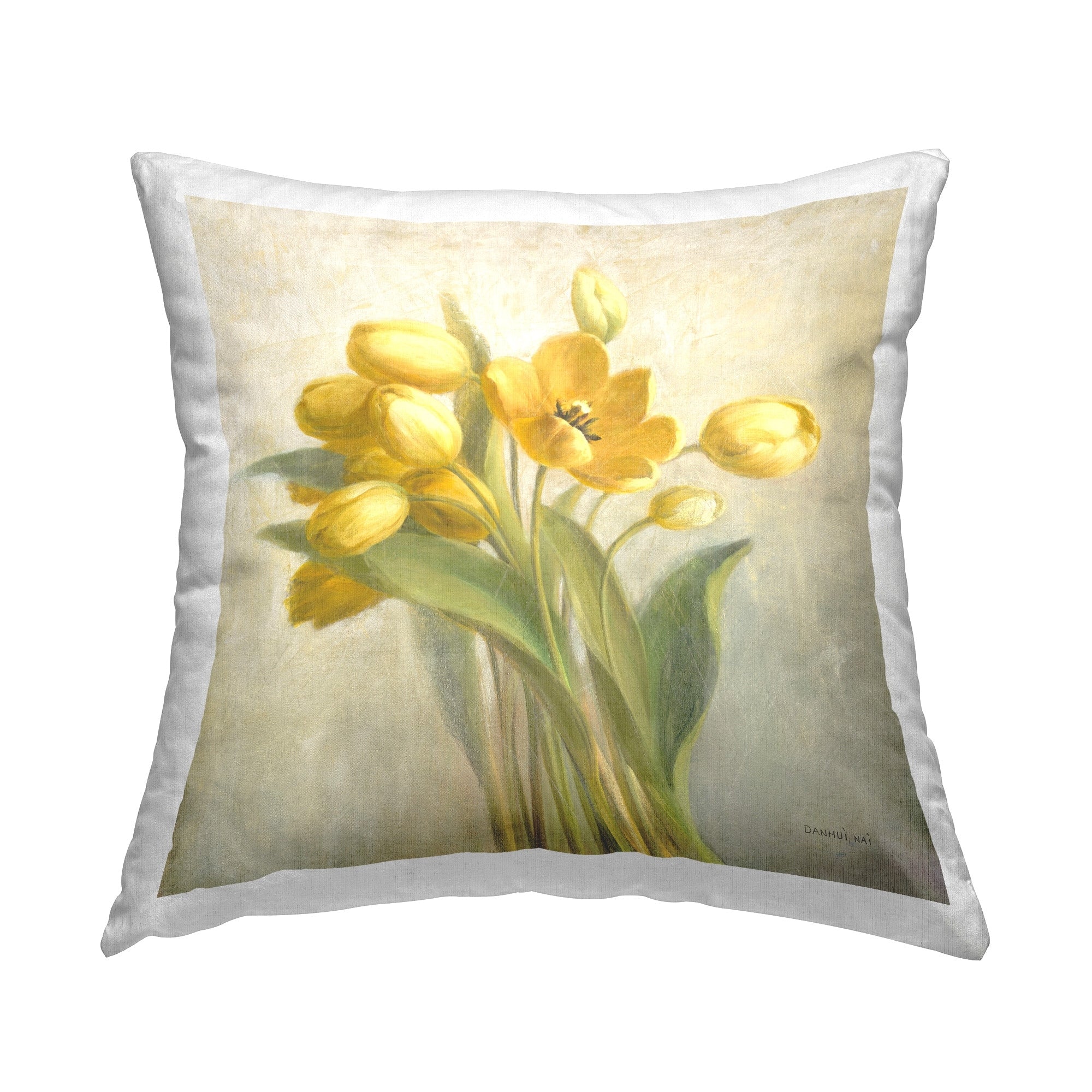 Stupell French Yellow Tulips Decorative Printed Throw Pillow Design by Danhui Nai