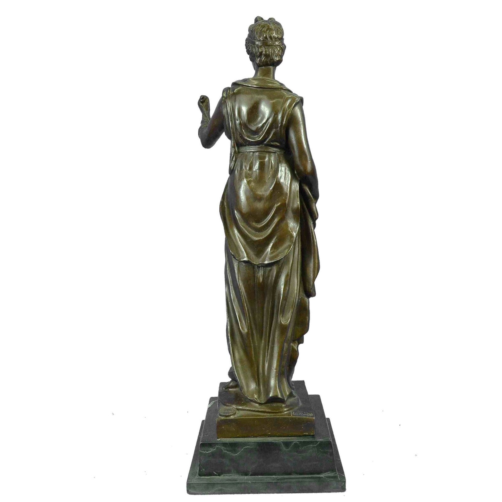 Signed Original Kamiko Greek Goddess Royal Queen Bronze Art Deco Sculpture Decor