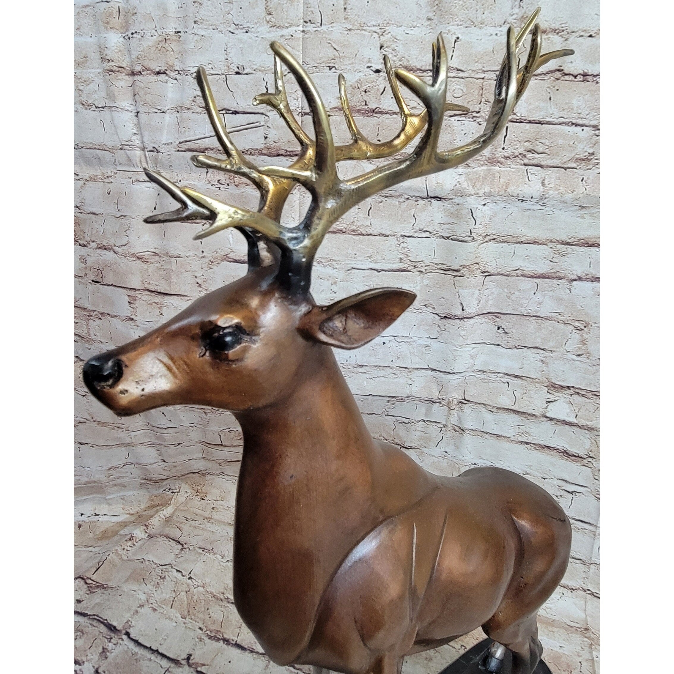 Limited Edition Hot Cast Stag Deer Buck Bronze Sculpture Statue Figurine