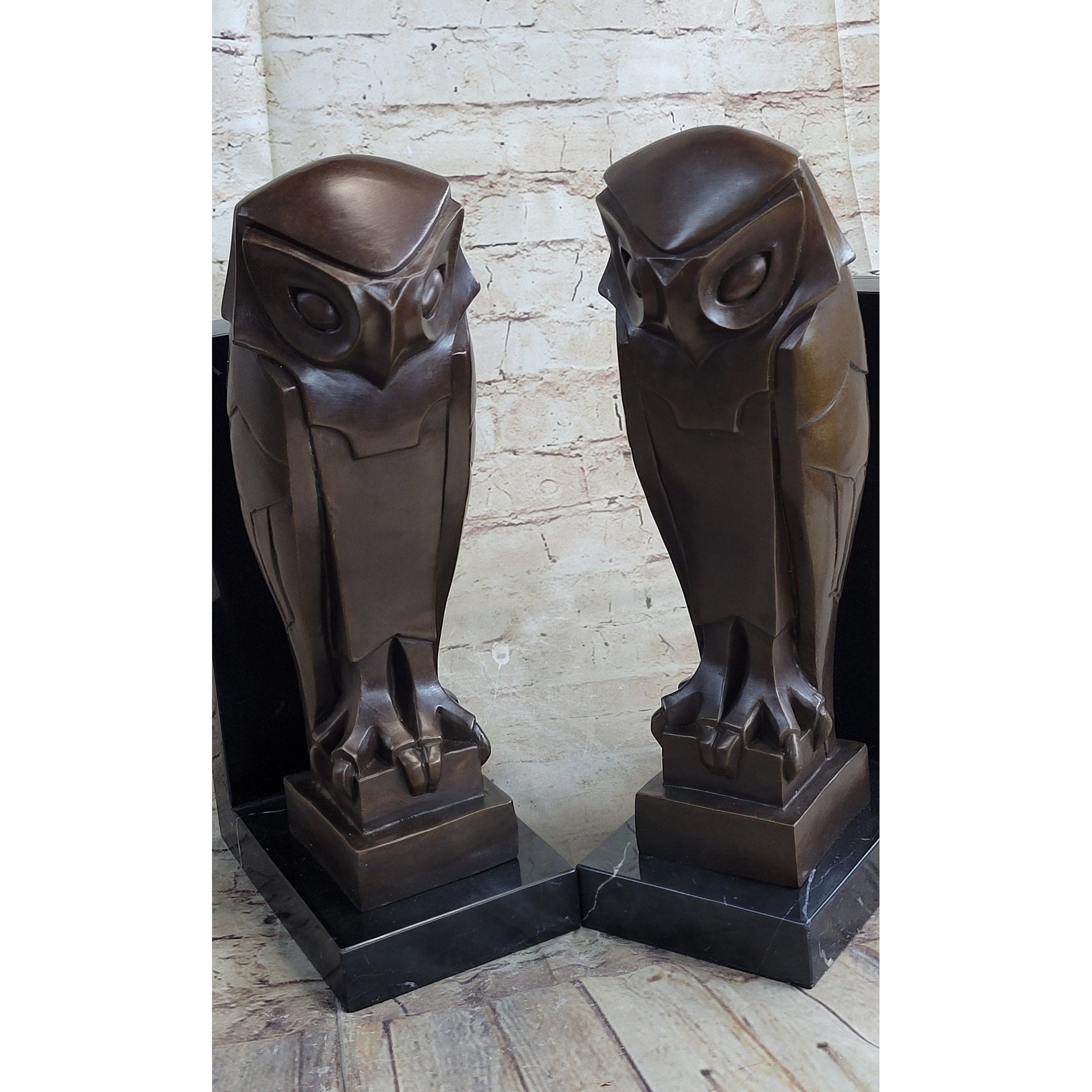 Salvador Dali Abstract Modern Art Owl Bronze Sculpture Marble Statue Home Decor