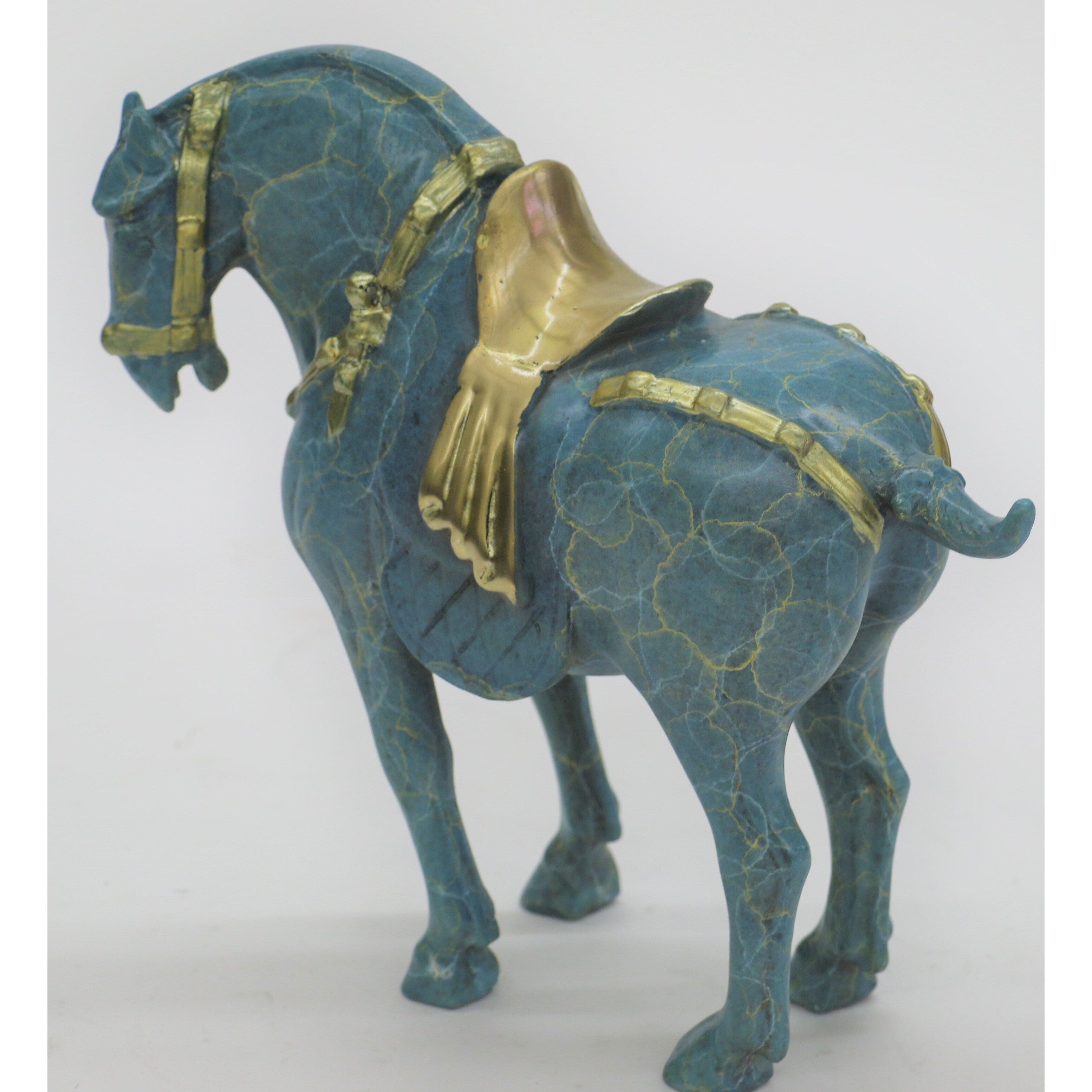 Numbered Chinese Tang Horse Bronze Sculpture Museum Quality Figurine Figure Decor