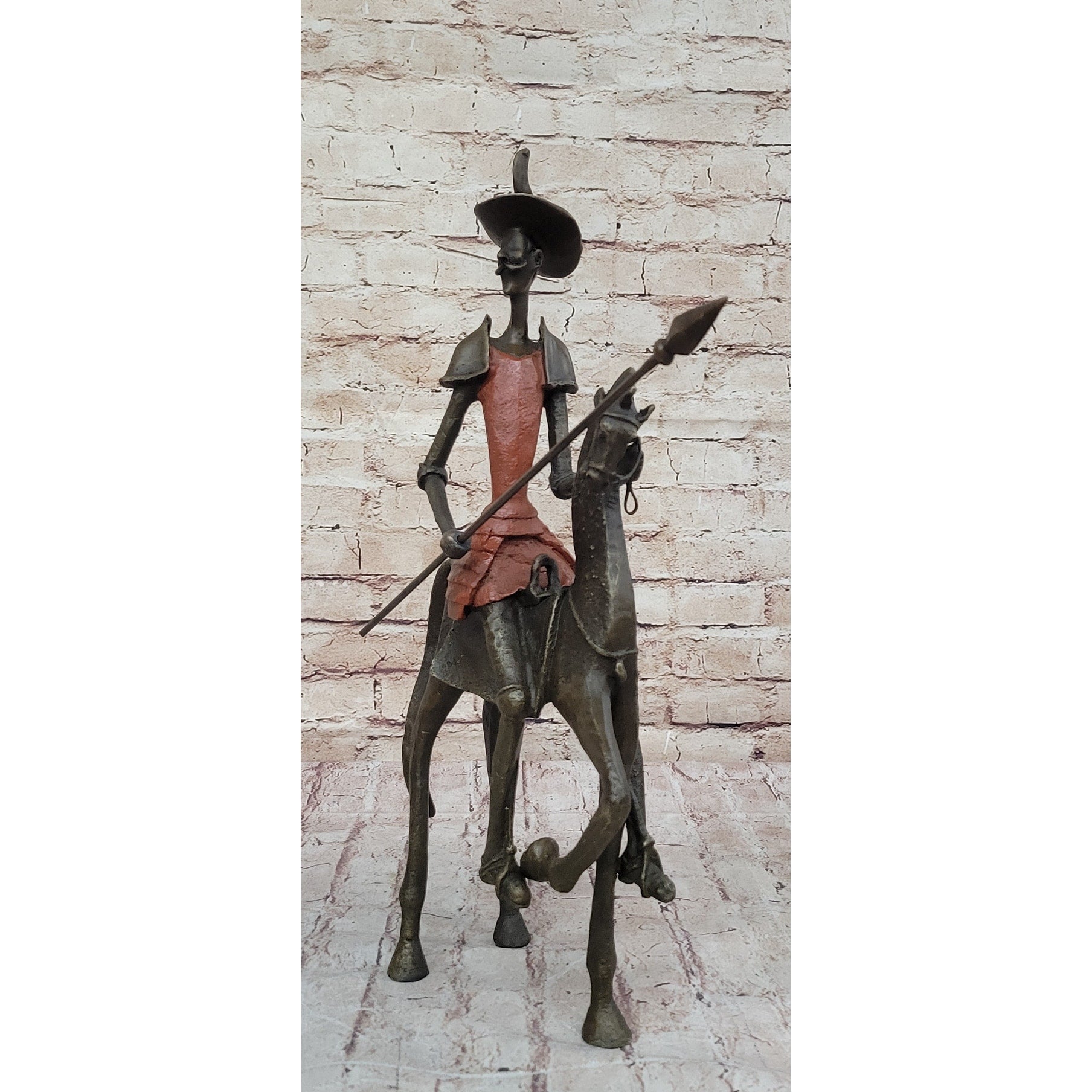 Hand Made Don Quixote Signed Artwork By Salvador Dali Abstract Modern Art Figure