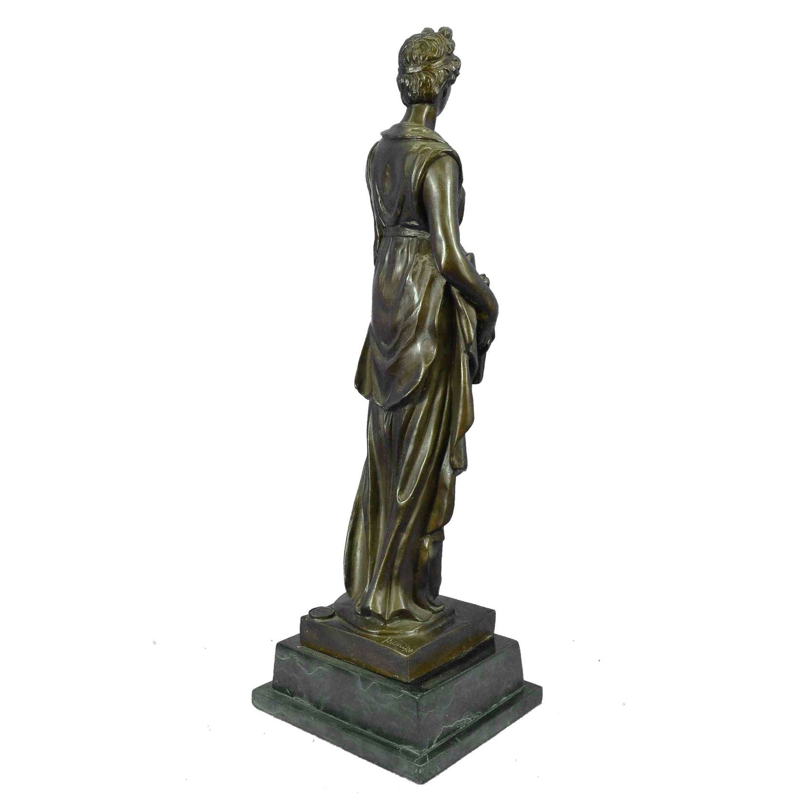 Signed Original Kamiko Greek Goddess Royal Queen Bronze Art Deco Sculpture Decor