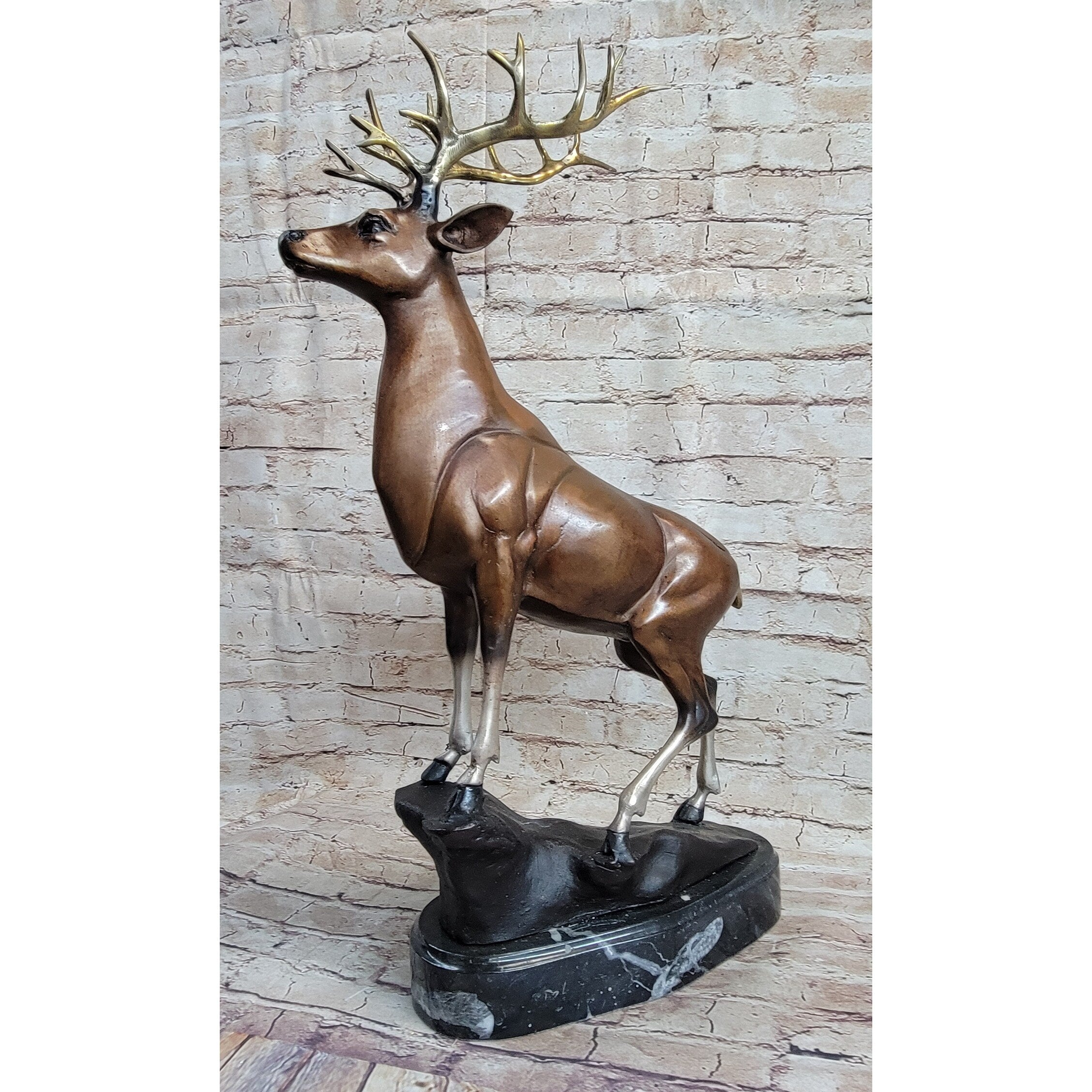 Limited Edition Hot Cast Stag Deer Buck Bronze Sculpture Statue Figurine