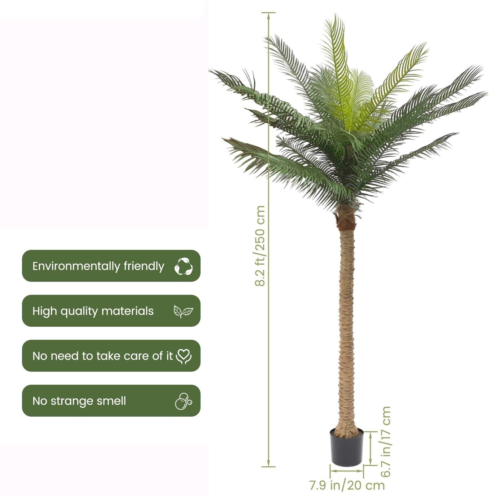 8.2FT Artificial Palm Tree - 8.2 FT